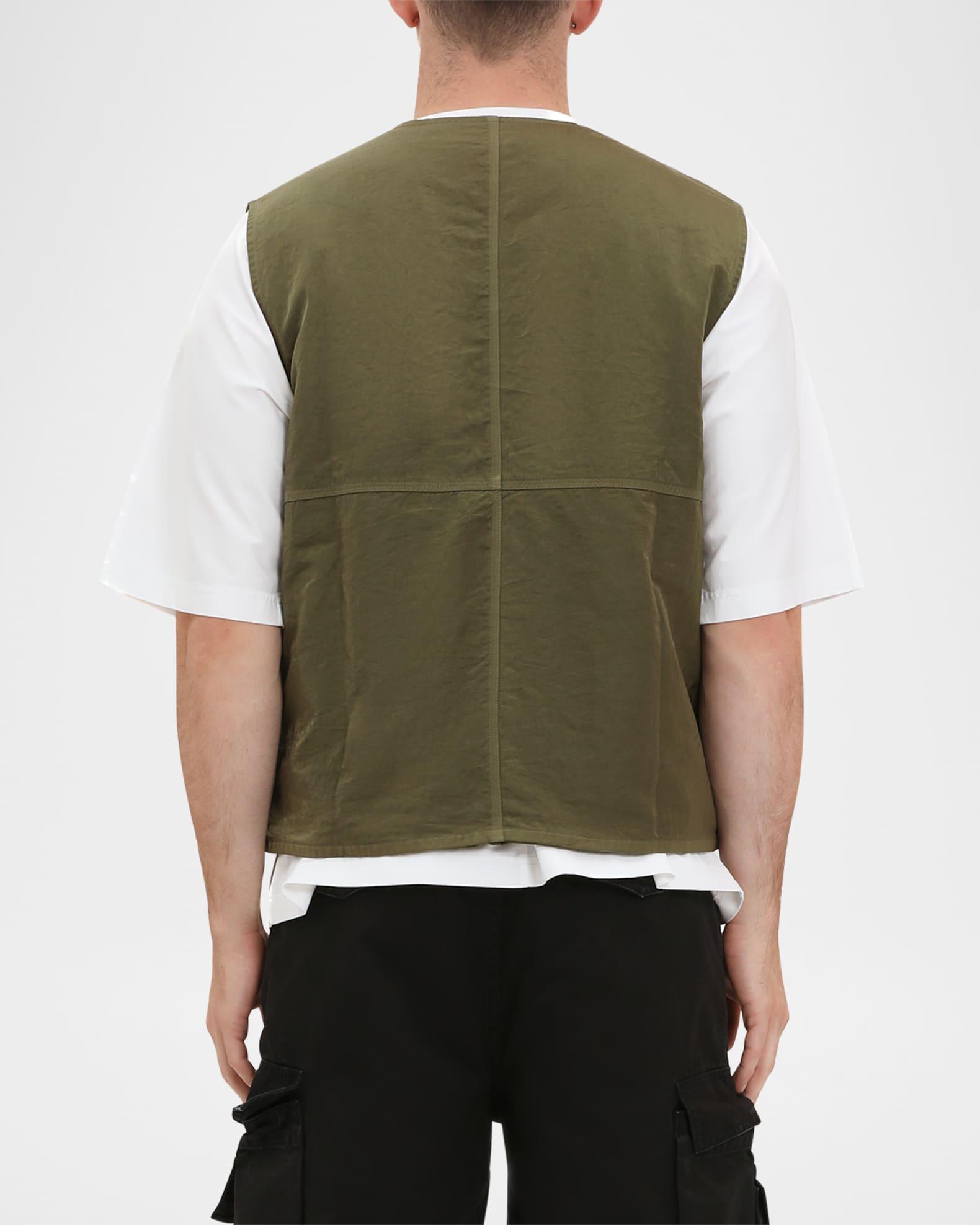 Men's Woven Full-Zip Vest Product Image