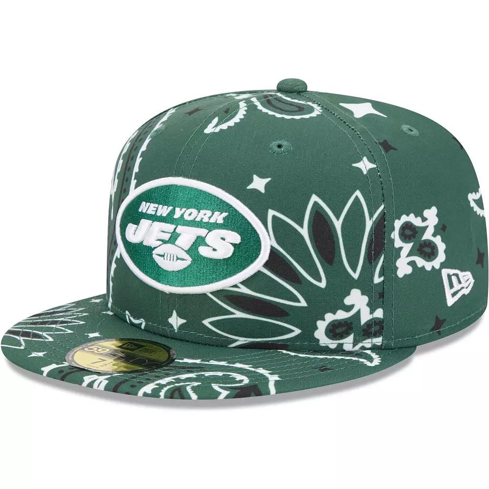 Men's New Era Green New York Jets Paisley 59FIFTY Fitted Hat,  Product Image