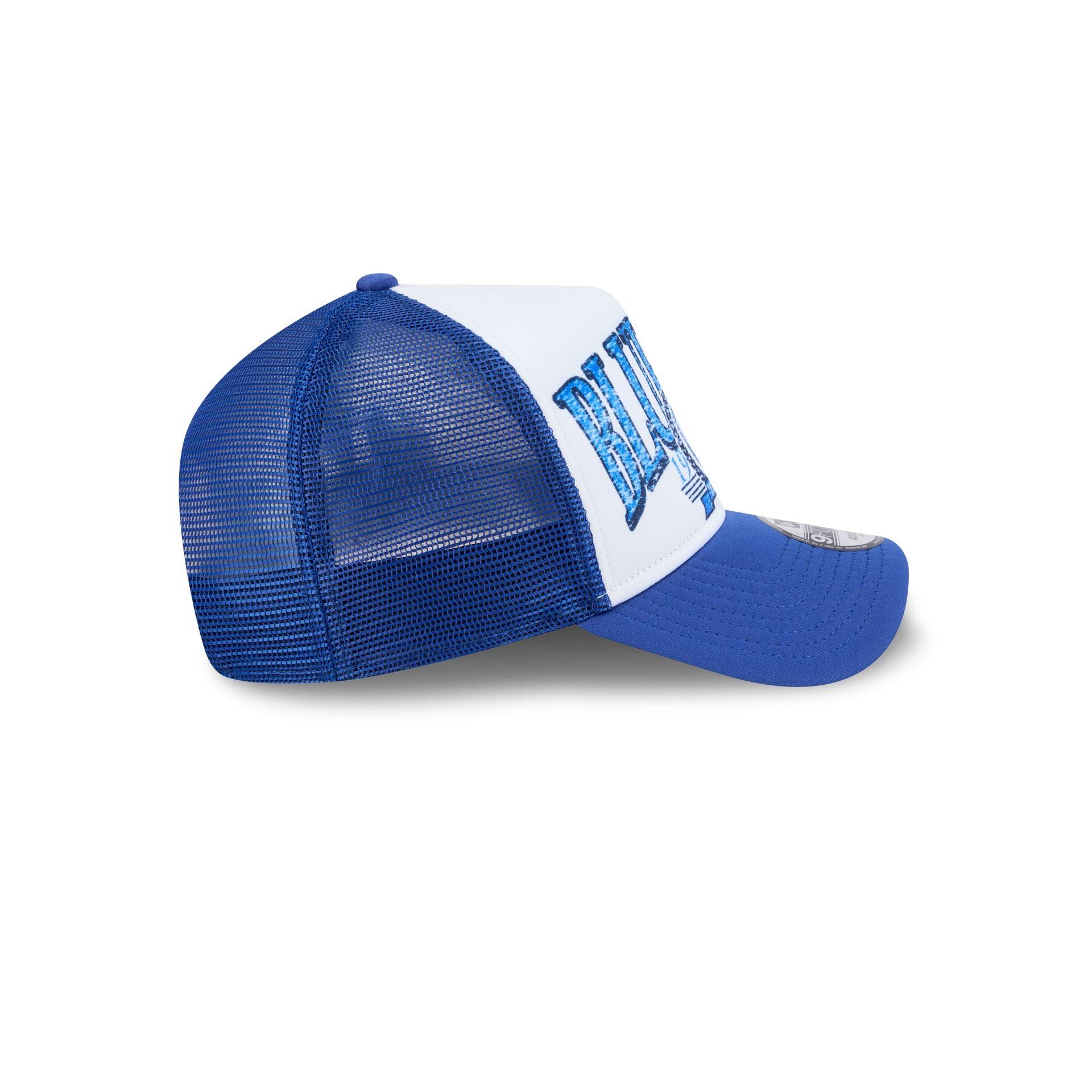 Toronto Blue Jays Distressed 9FORTY A-Frame Trucker Hat Male Product Image