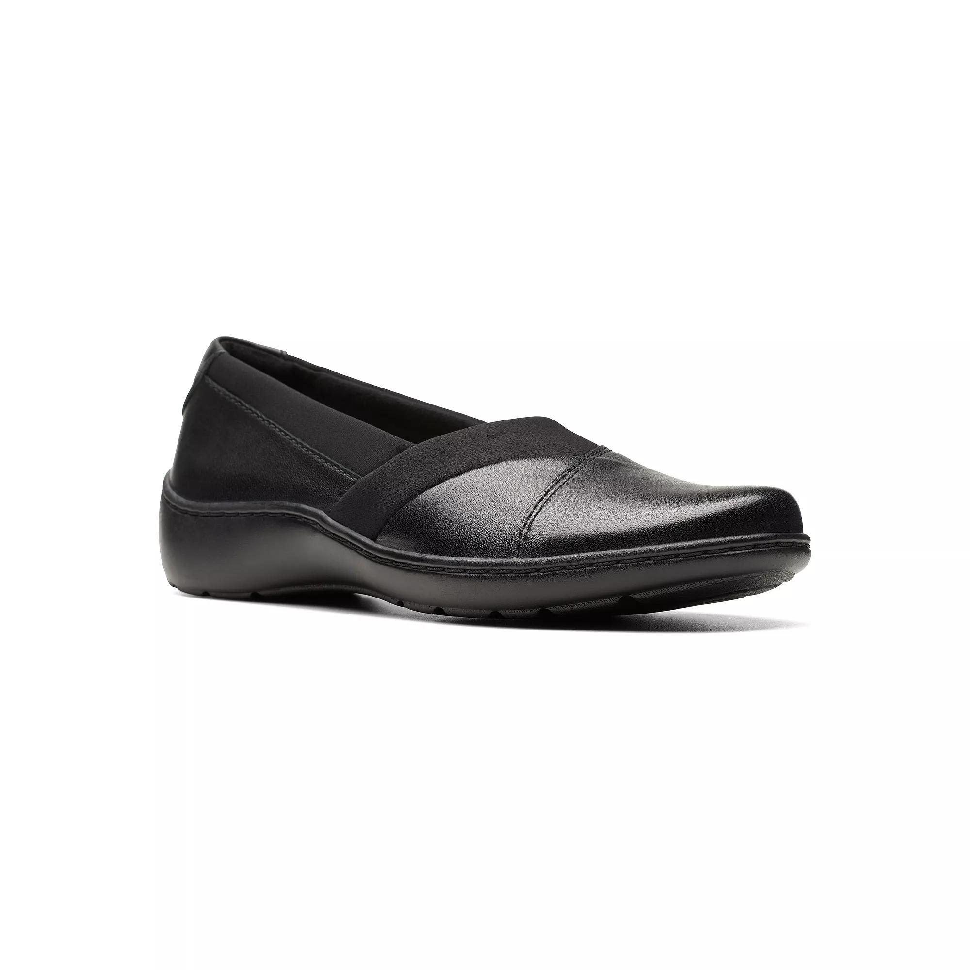 Clarks® Cora Charm Women's Leather Slip-On Shoes,  Product Image