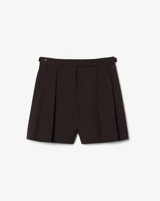 Runway Pleated Wool Bermuda Shorts Product Image