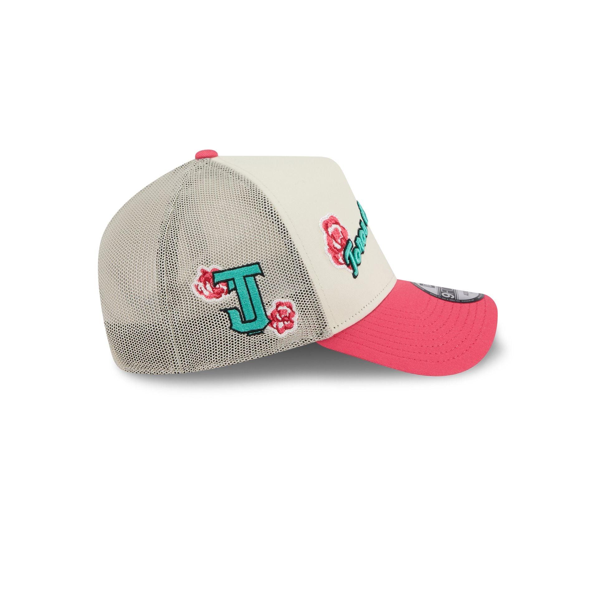 Toros de Tijuana Two-Tone Pink Rose 9FORTY A-Frame Snapback Hat Male Product Image