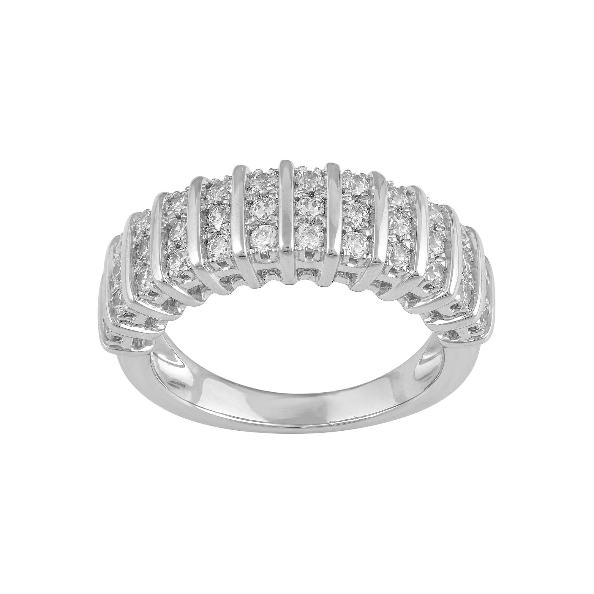 Sterling Silver 3/4 Carat T.W. Diamond Anniversary Ring, Womens Product Image