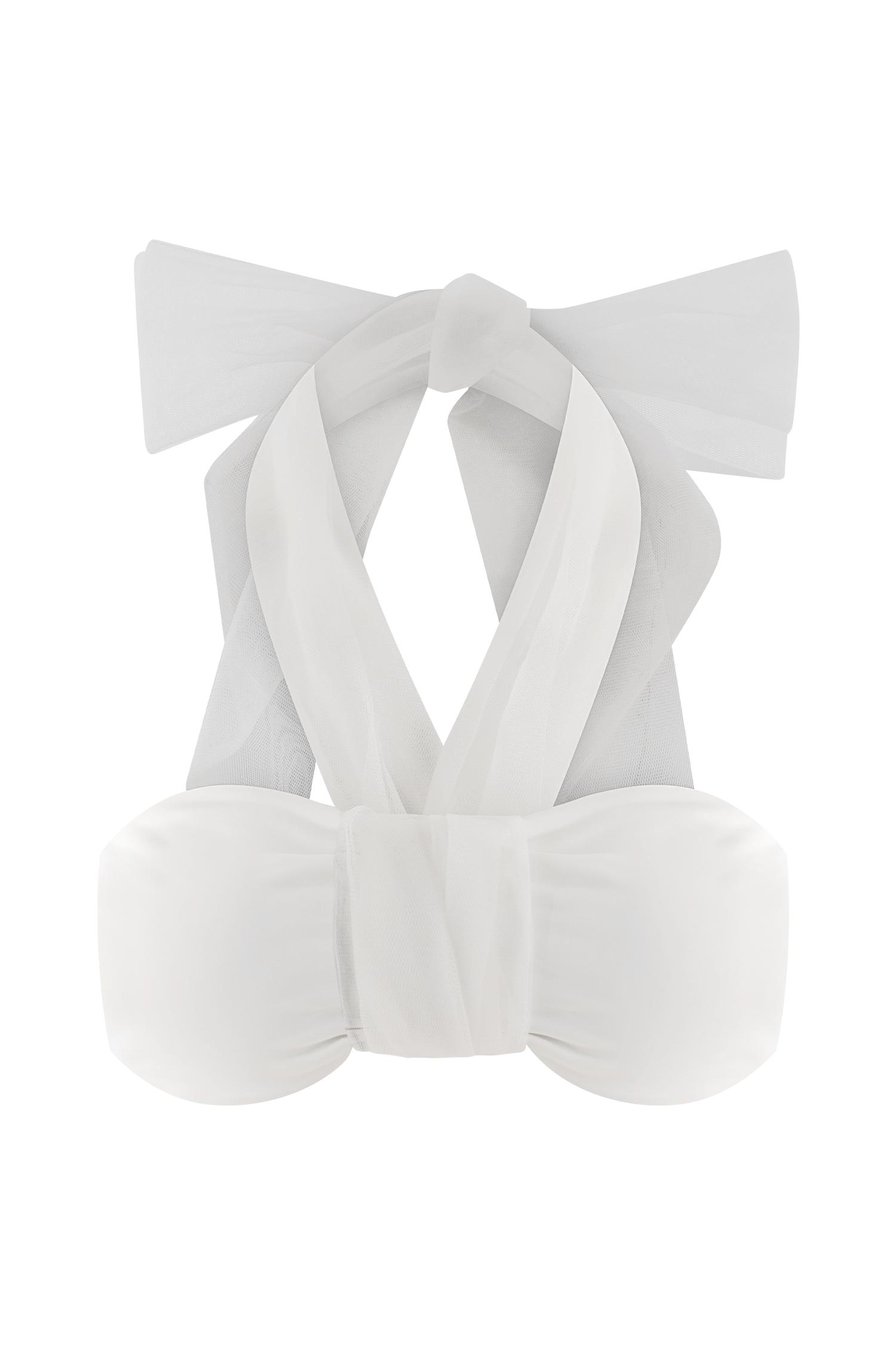 Sheryl Bow Bikini Top - Ivory Product Image