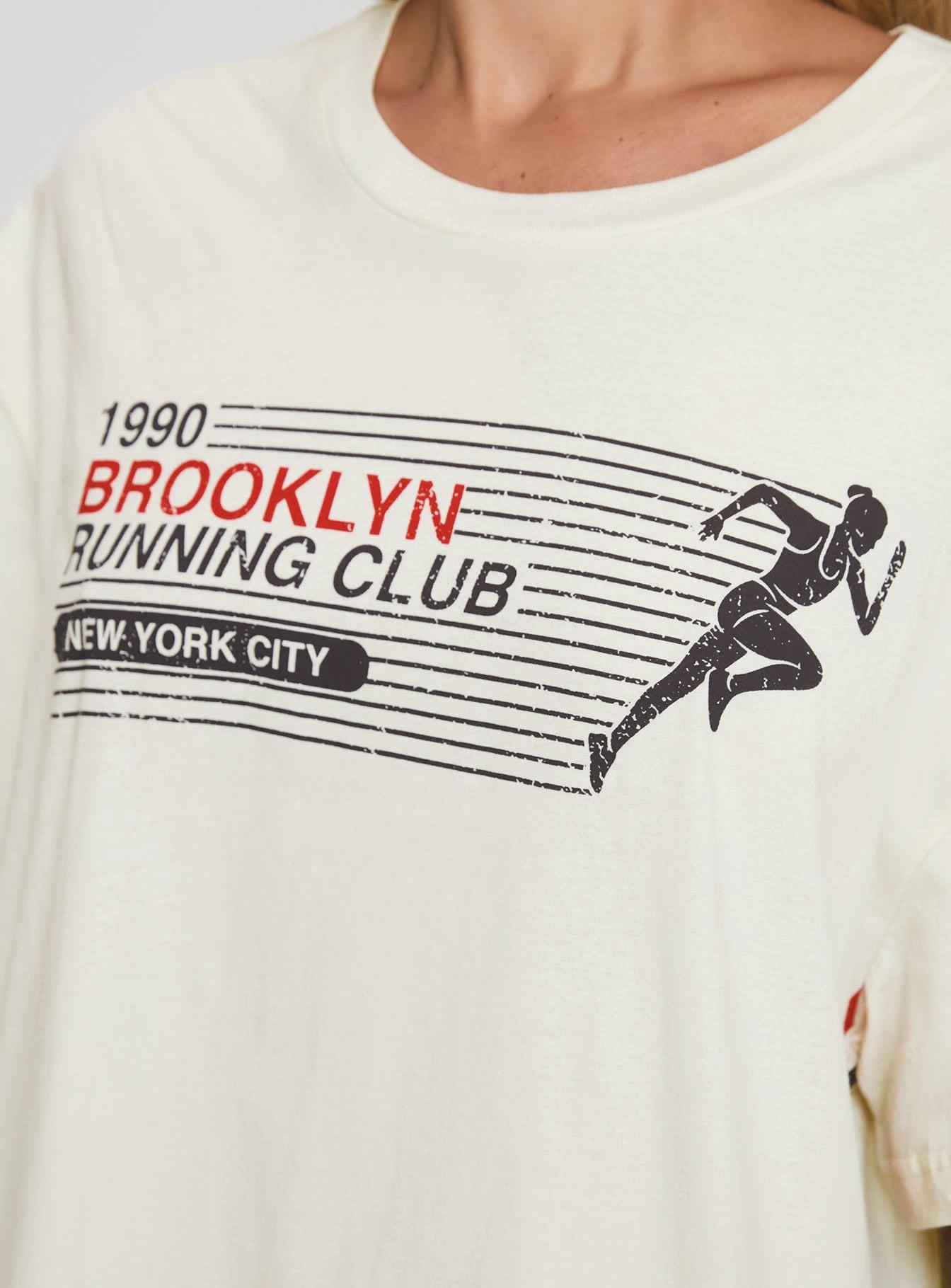 Brklyn Running Oversized Tee White Product Image