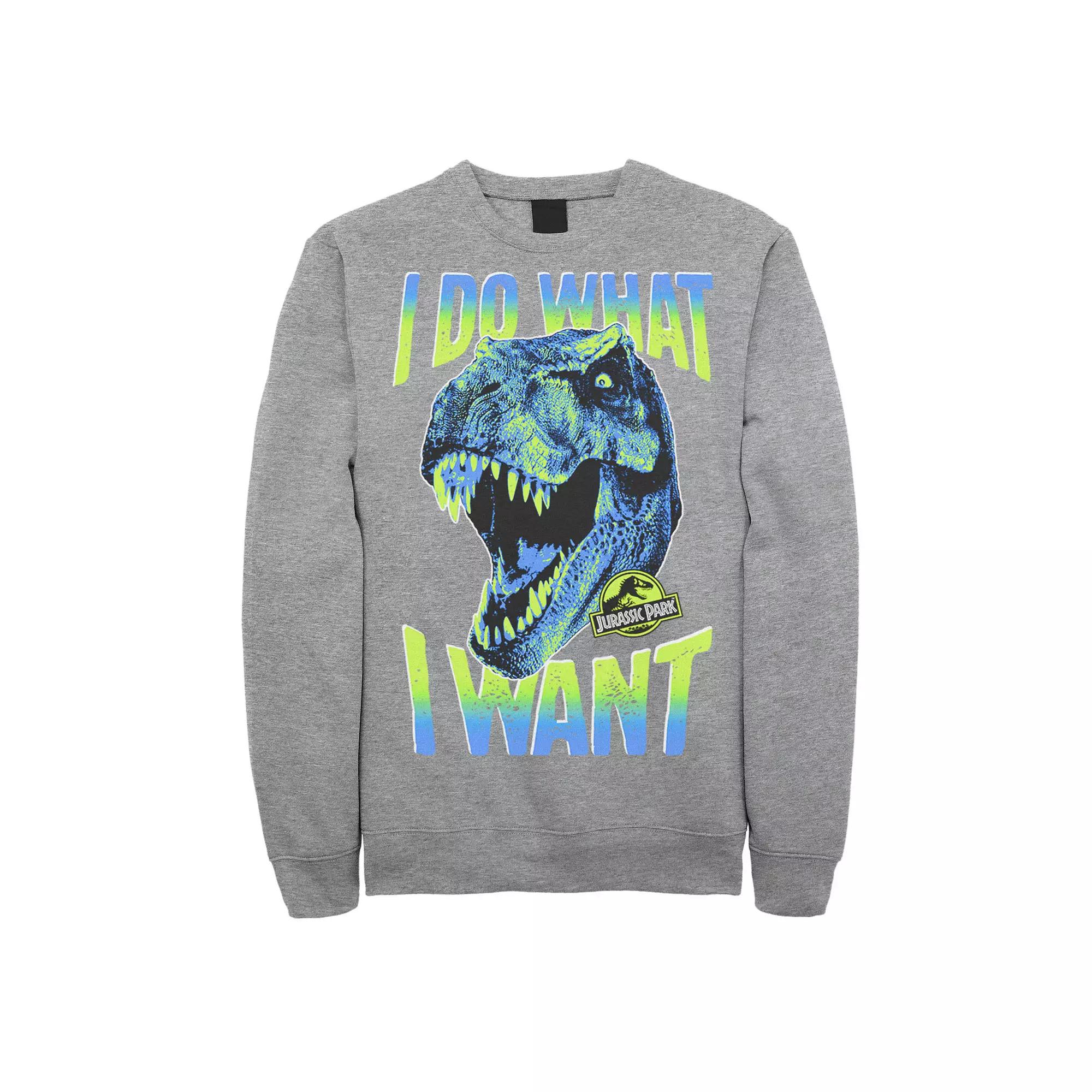 Men's Jurassic Park T-Rex I Do What I Want Pullover Sweatshirt,  Product Image