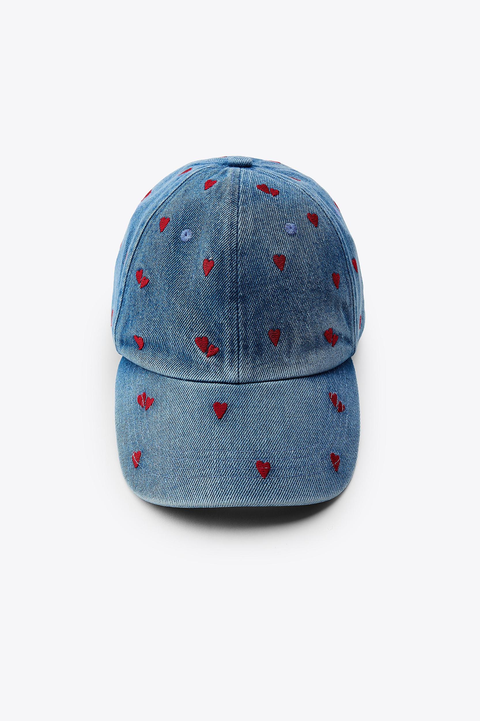 EMBROIDERED DENIM EFFECT CAP Product Image
