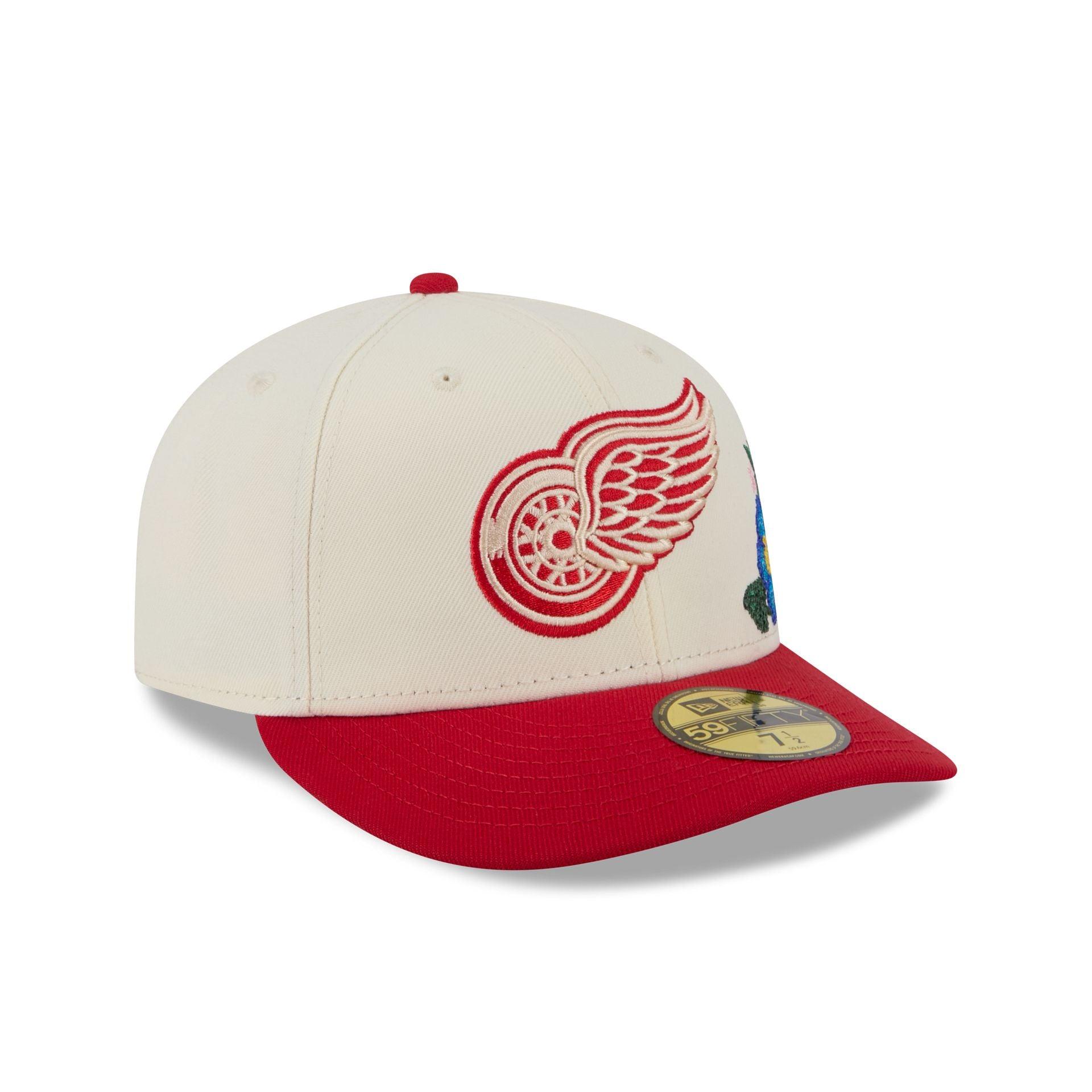 Detroit Red Wings Tonal Florals White 59FIFTY Fitted Hat Male Product Image