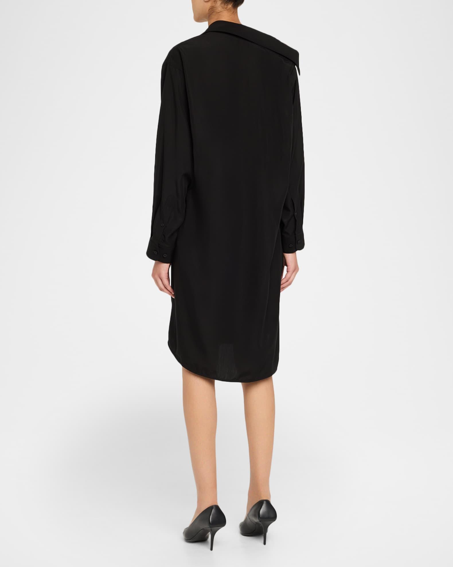 One-Shoulder Button-Down Shirtdress Product Image