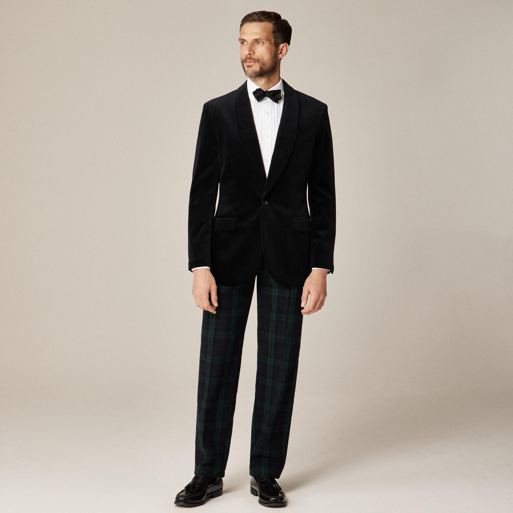 Shawl-collar dinner jacket in velvet Product Image
