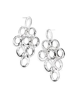 Open Oval Cascade Earrings in Sterling Silver Product Image