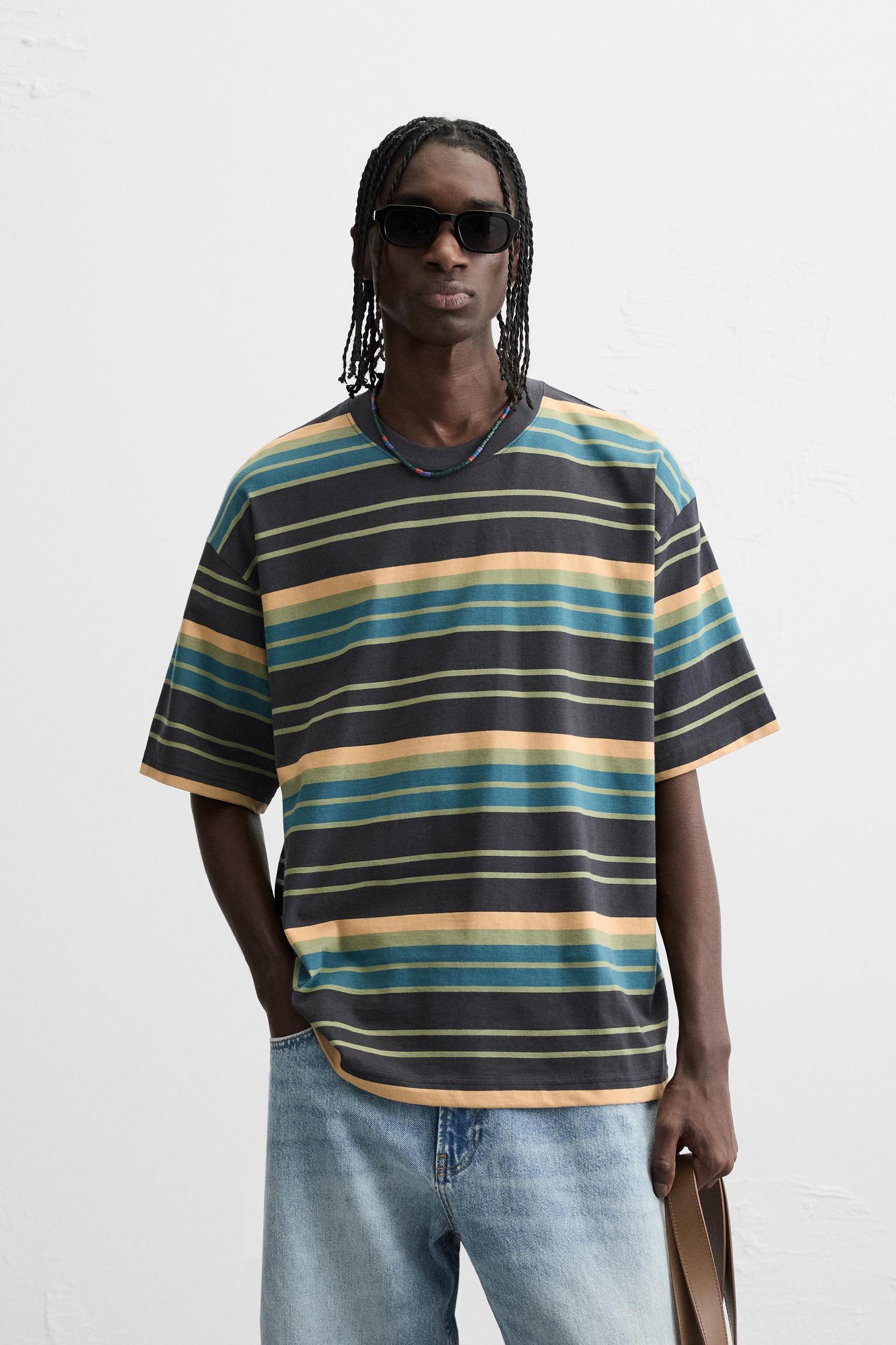 STRIPED JACQUARD T-SHIRT Product Image