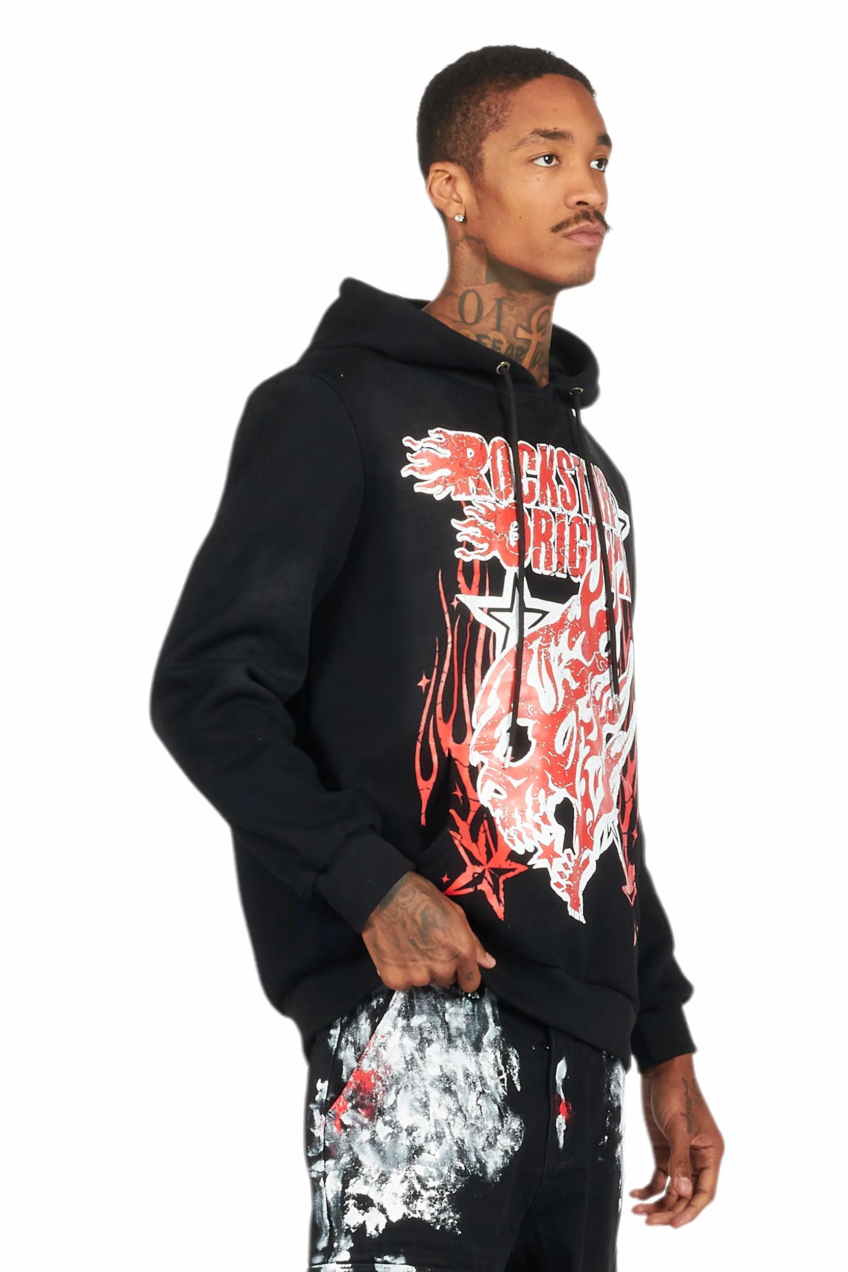 Smitty Black Graphic Hoodie Male Product Image