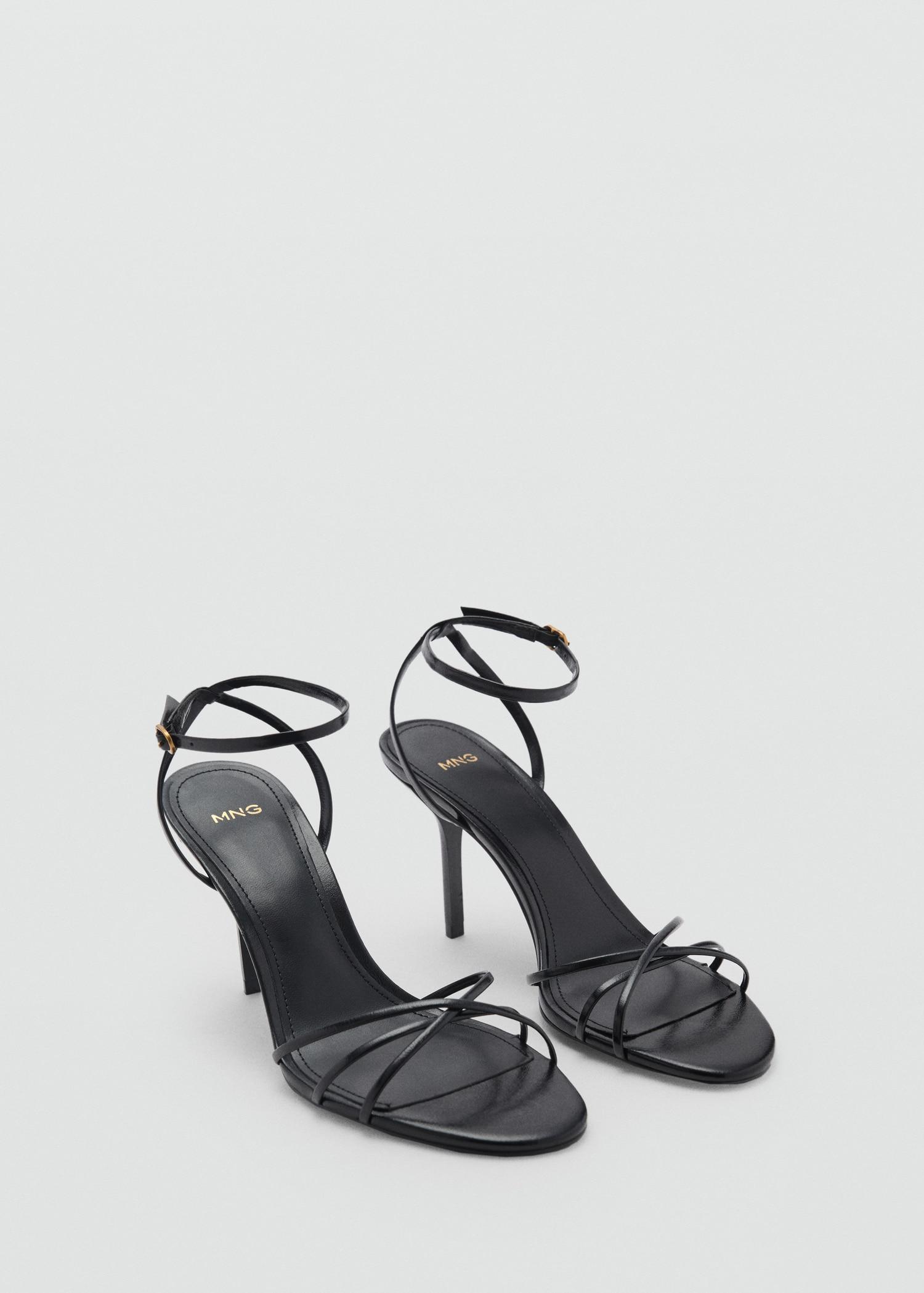 Strappy heeled sandals - Women | MANGO USA Product Image