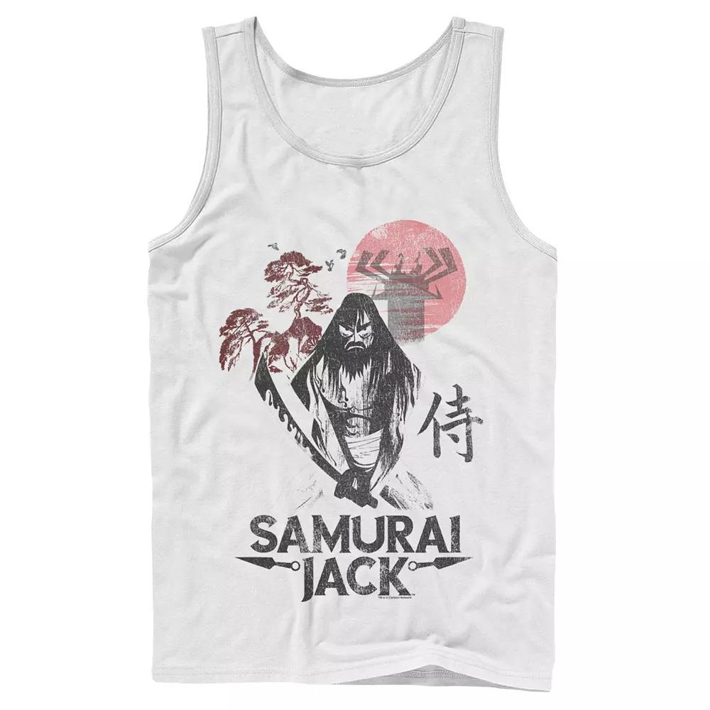 Men's Cartoon Network Samurai Jack Epic Warrior Kanji Art Rock Tank Top,  Product Image