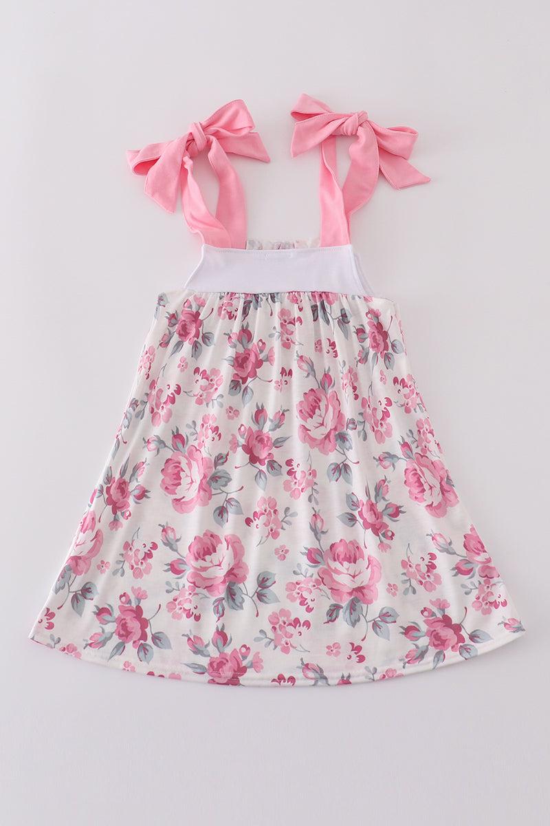 Pink floral MAMA'S embroidery dress Product Image