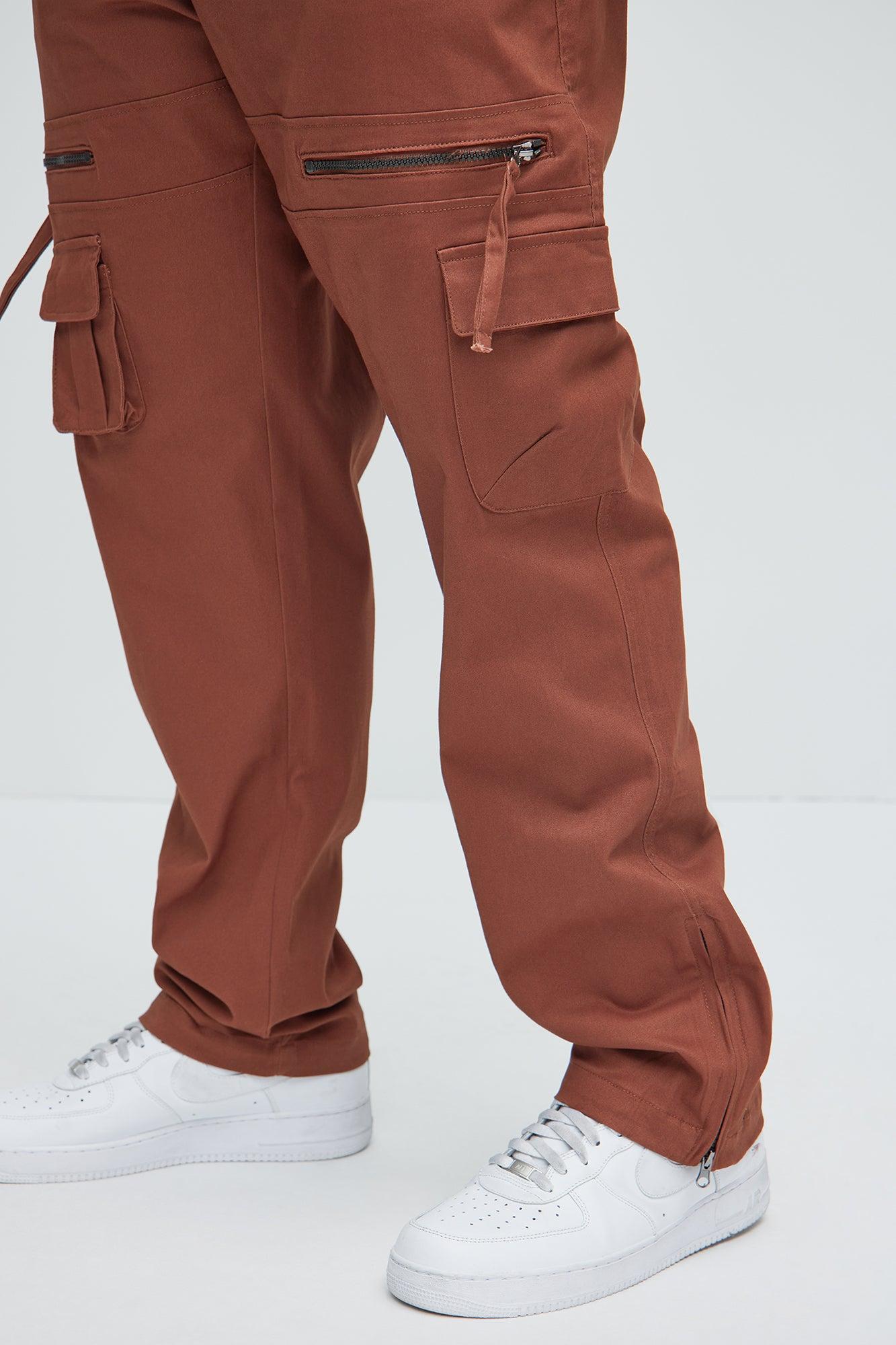 Camera Flash On Cargo Pants - Brown Product Image