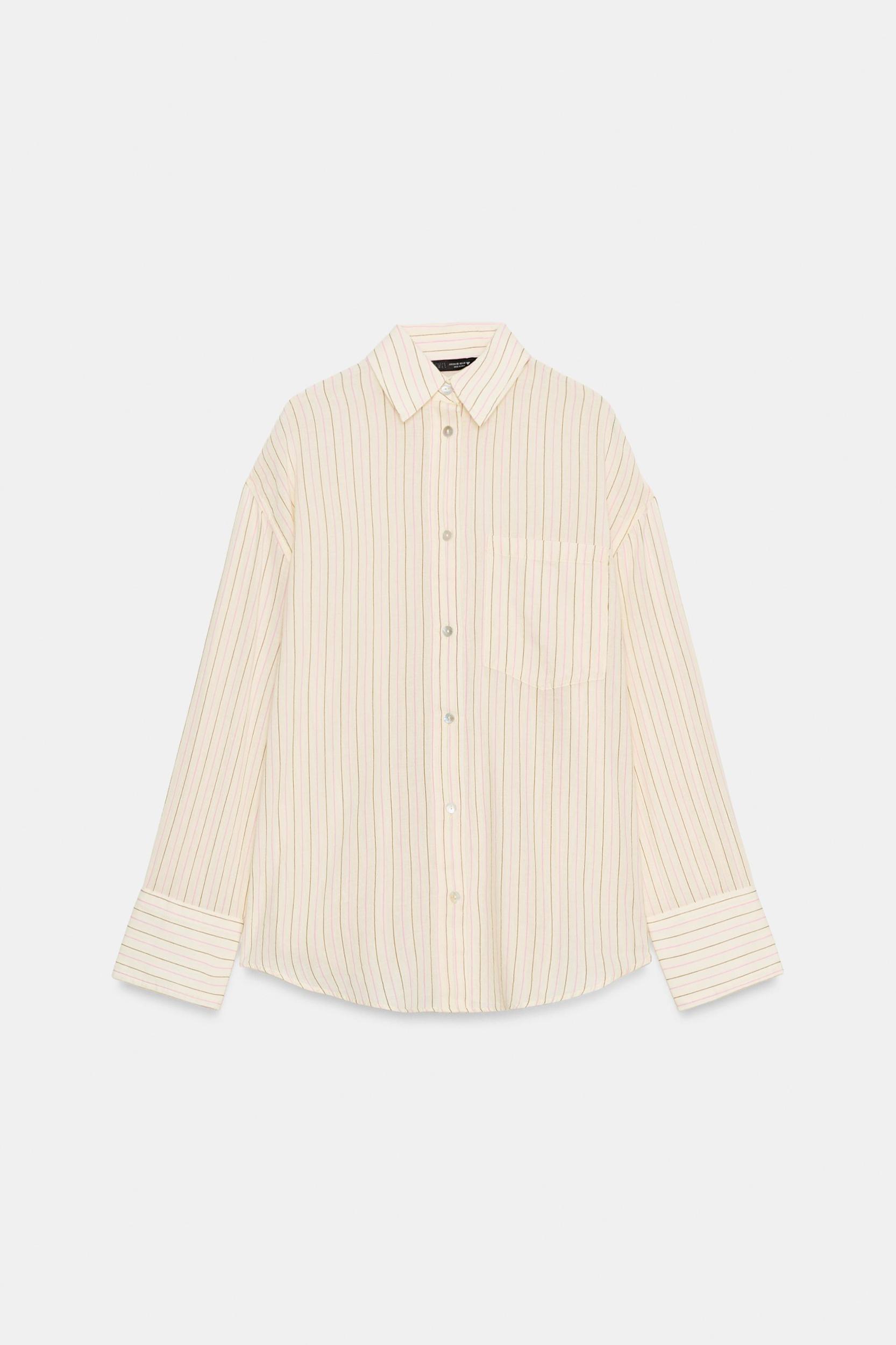 OVERSIZED GAUZE SHIRT WITH POCKET Product Image