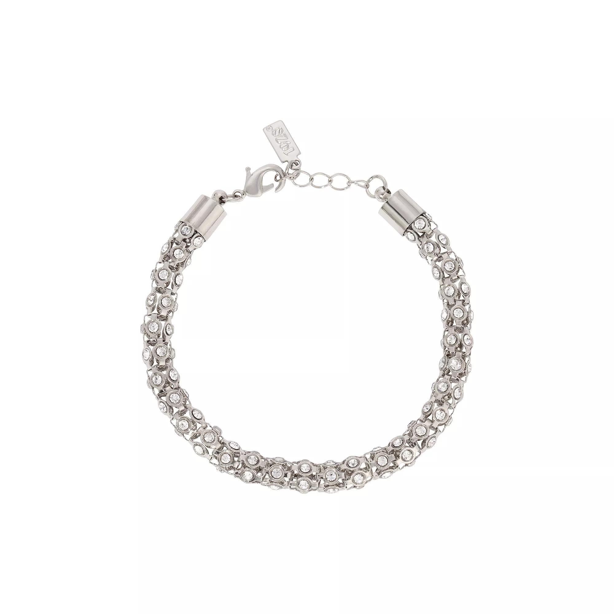 1928 Simulated Crystal Stone Bracelet, Womens, Yellow Product Image