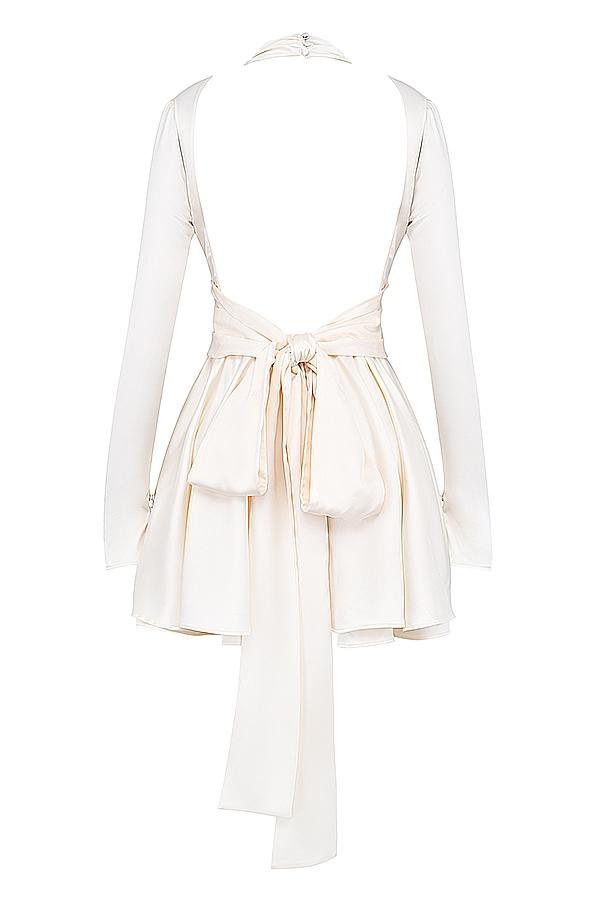 Aryana  ivory bow mini dress Product Image