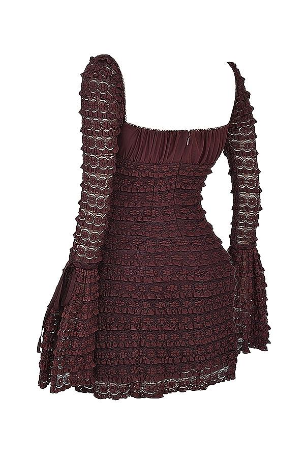 Marisa  espresso lace dress - sale Product Image
