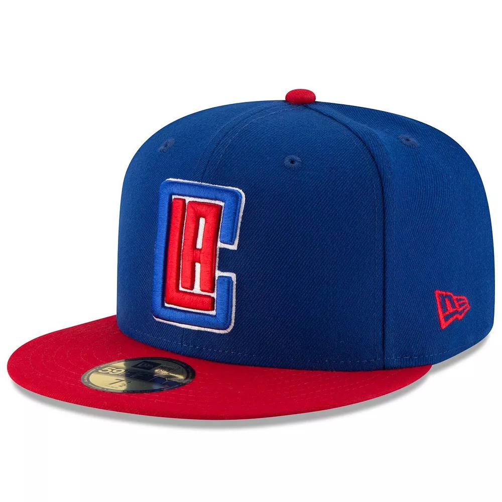Men's New Era Royal/Red LA Clippers Official Team Color 2Tone 59FIFTY Fitted Hat,  Product Image