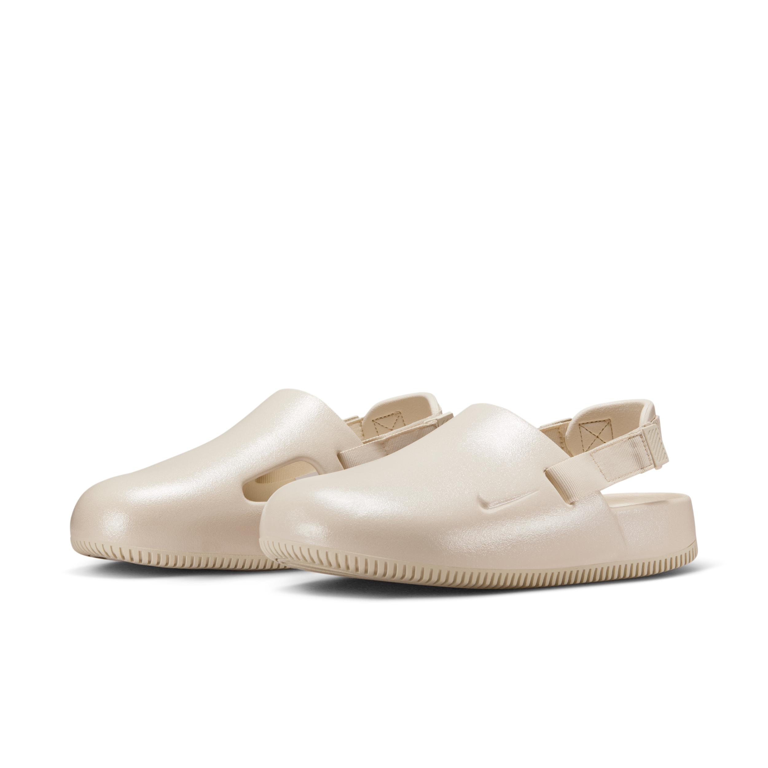 Nike Womens Calm Pearlized Mules | HQ7021-100 Product Image