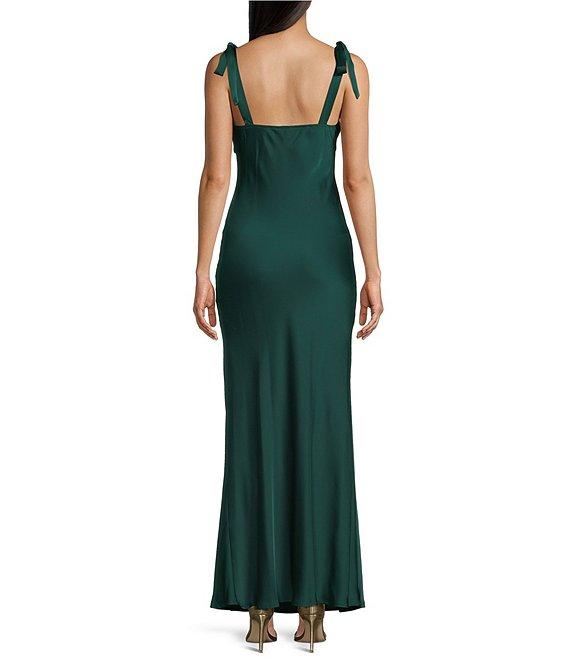 Next Up Sweetheart Neck Twist Front Tie Shoulder Dress Product Image