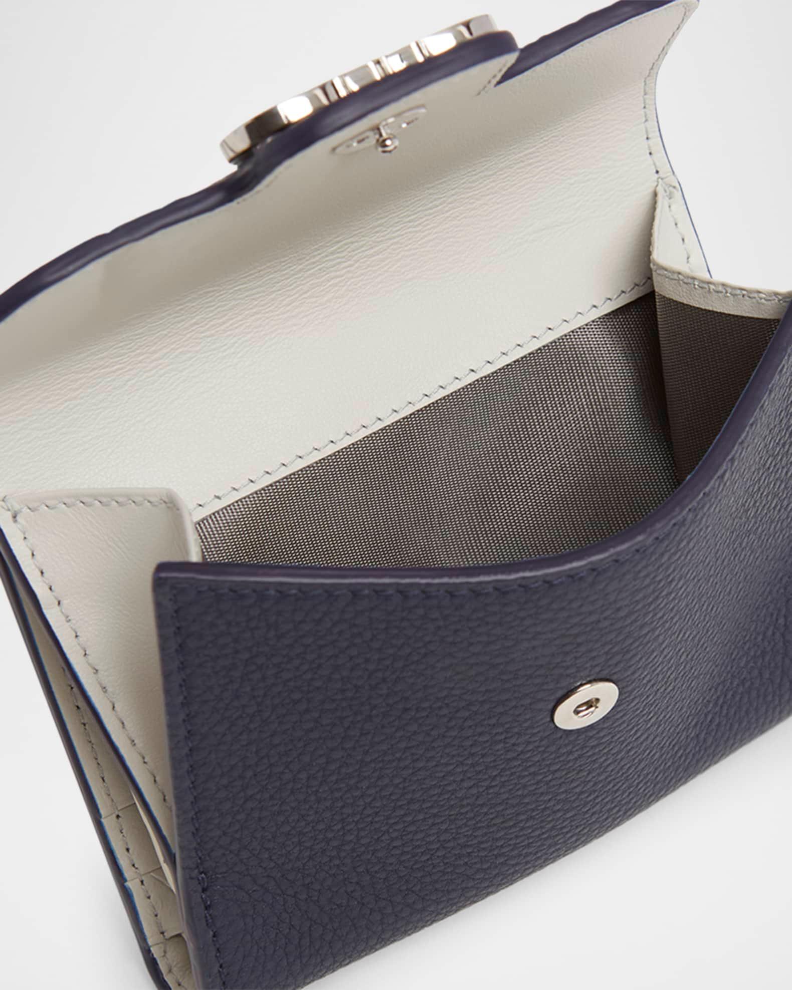 Double Gancio Grainy Leather Wallet Product Image