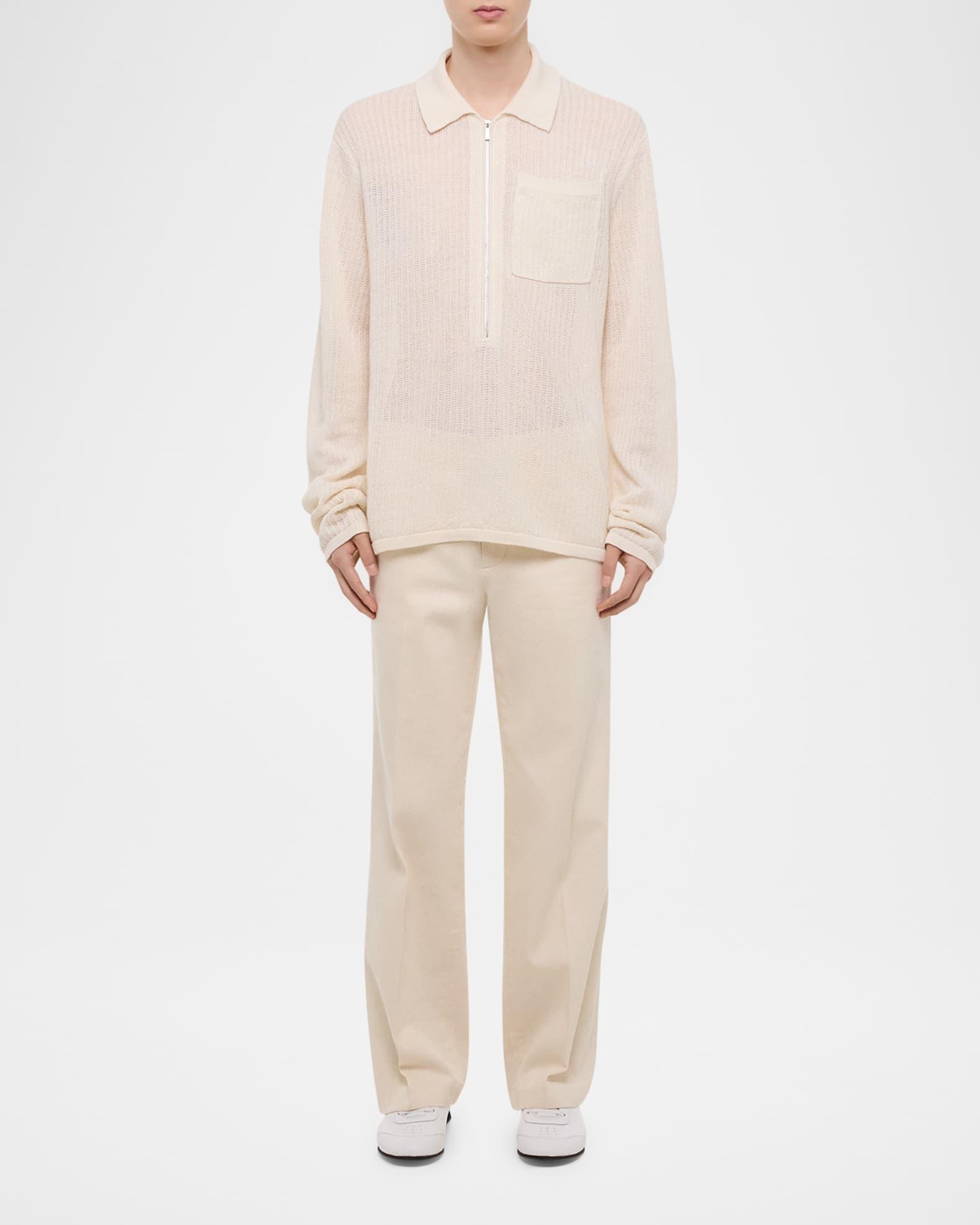 Men's Fine-Gauge Knit Polo Shirt Product Image