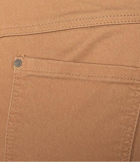 Intro Rose Heatseal Trim Side Hem Embellished Tummy Panel Mid Rise Bermuda Skimmer Shorts Product Image