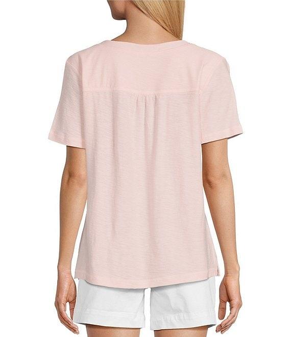 Westbound Petite Size Short Sleeve V-Neck Top Product Image