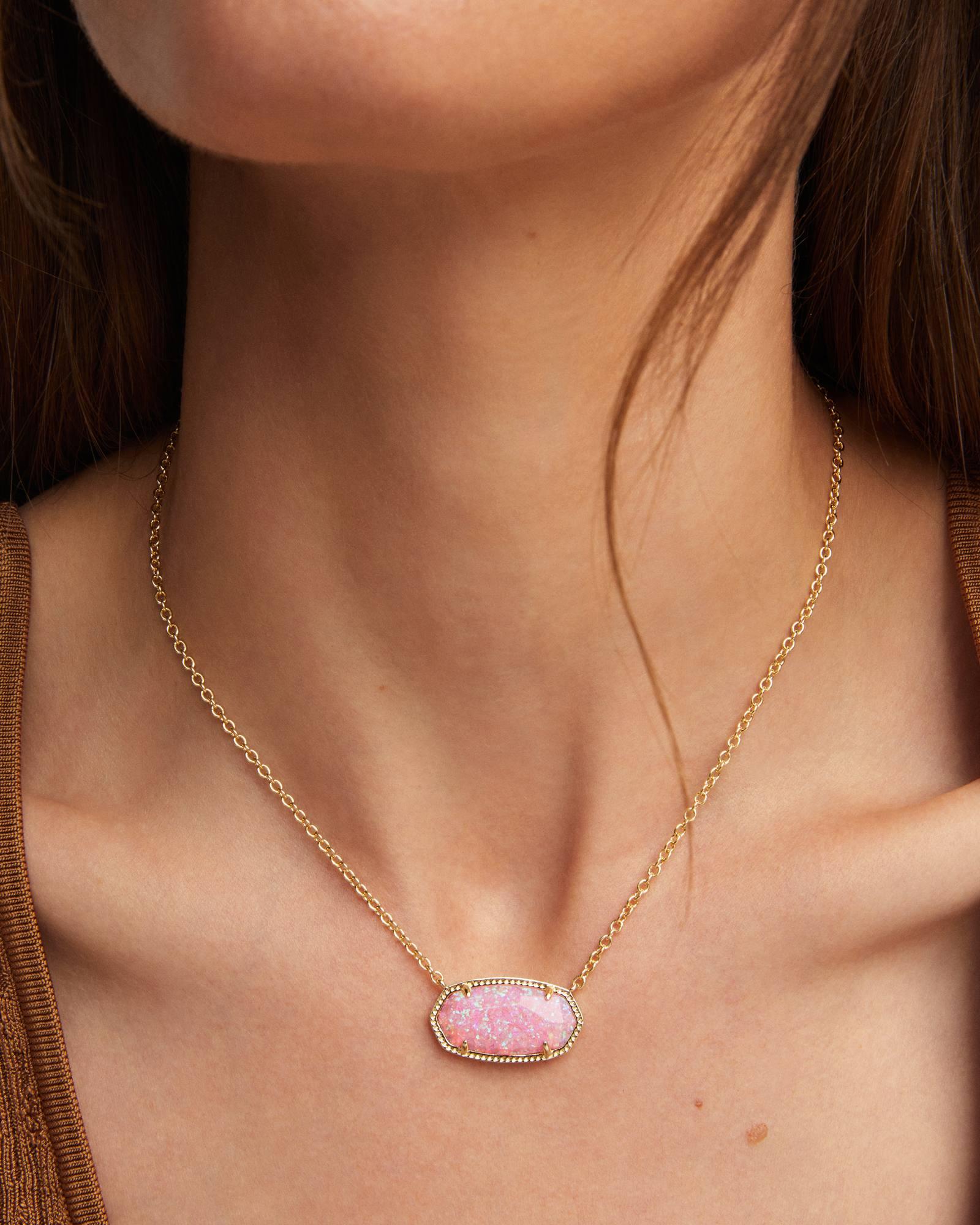 Elisa Gold Statement Short Pendant Necklace Product Image