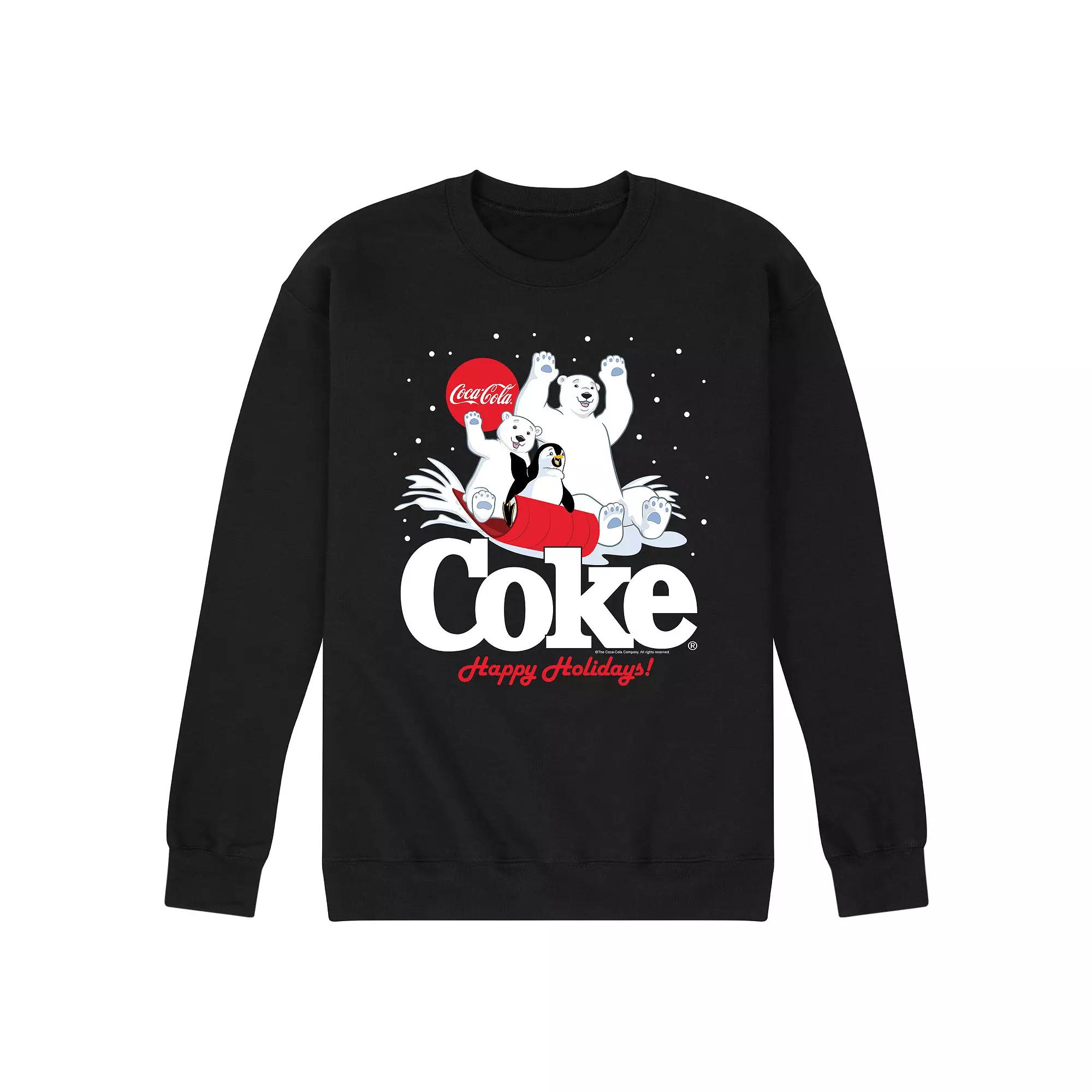 Men's CocaCola Happy Holidays Sledding Sweatshirt,  Product Image