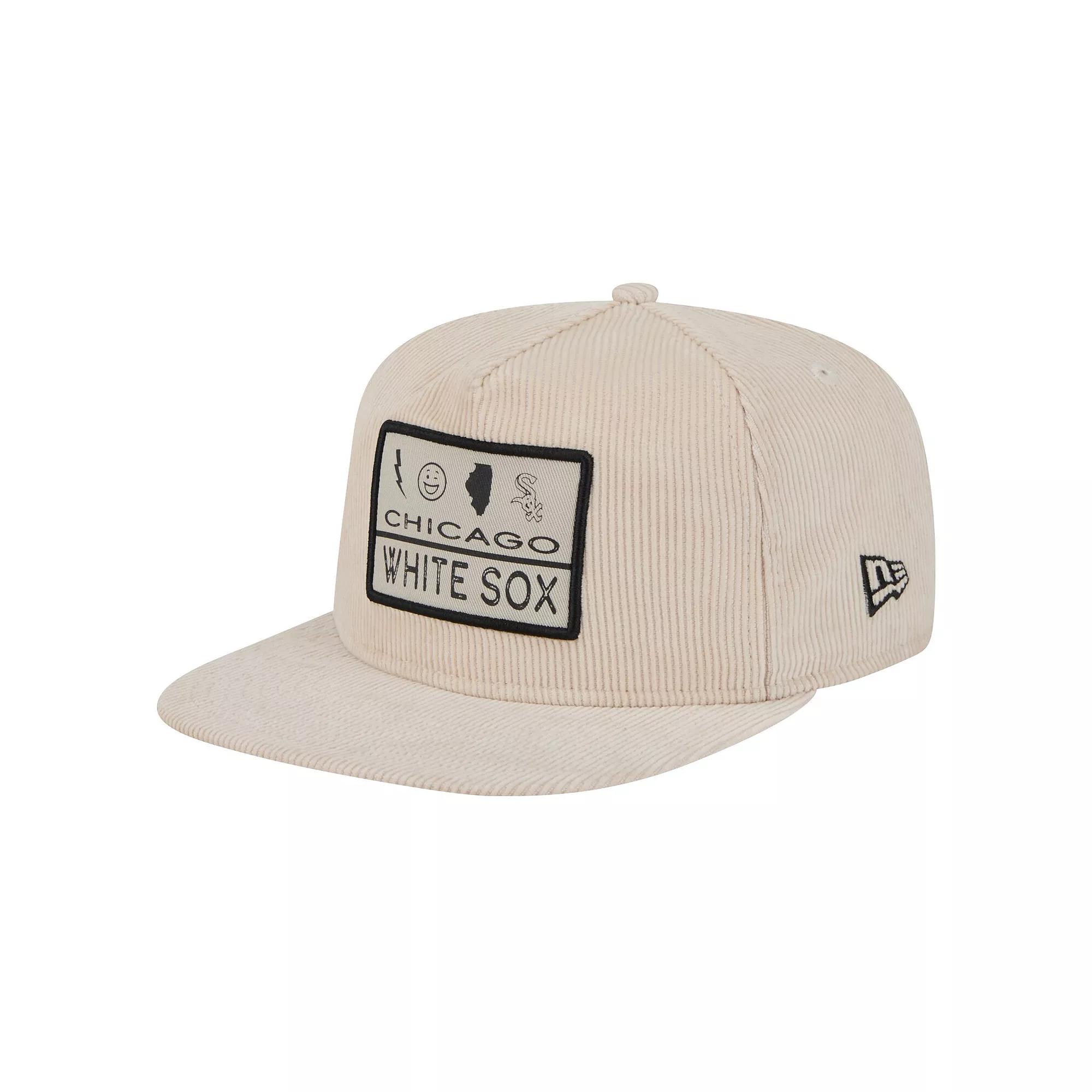 Men's New Era Khaki Chicago White Sox Summer Essential Golfer Snapback Hat, Beig K Product Image