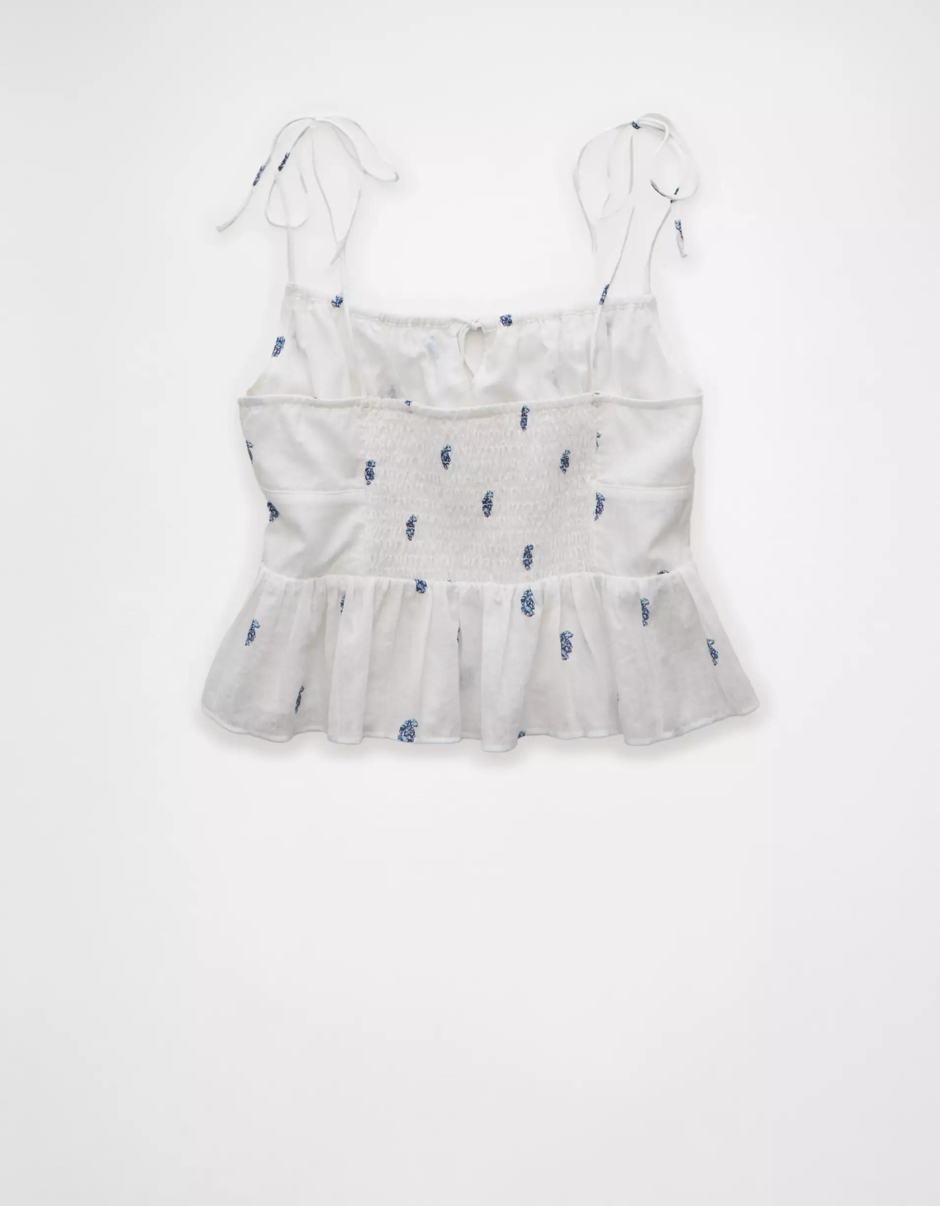 AE Tie Strap Corset Tank Top Product Image