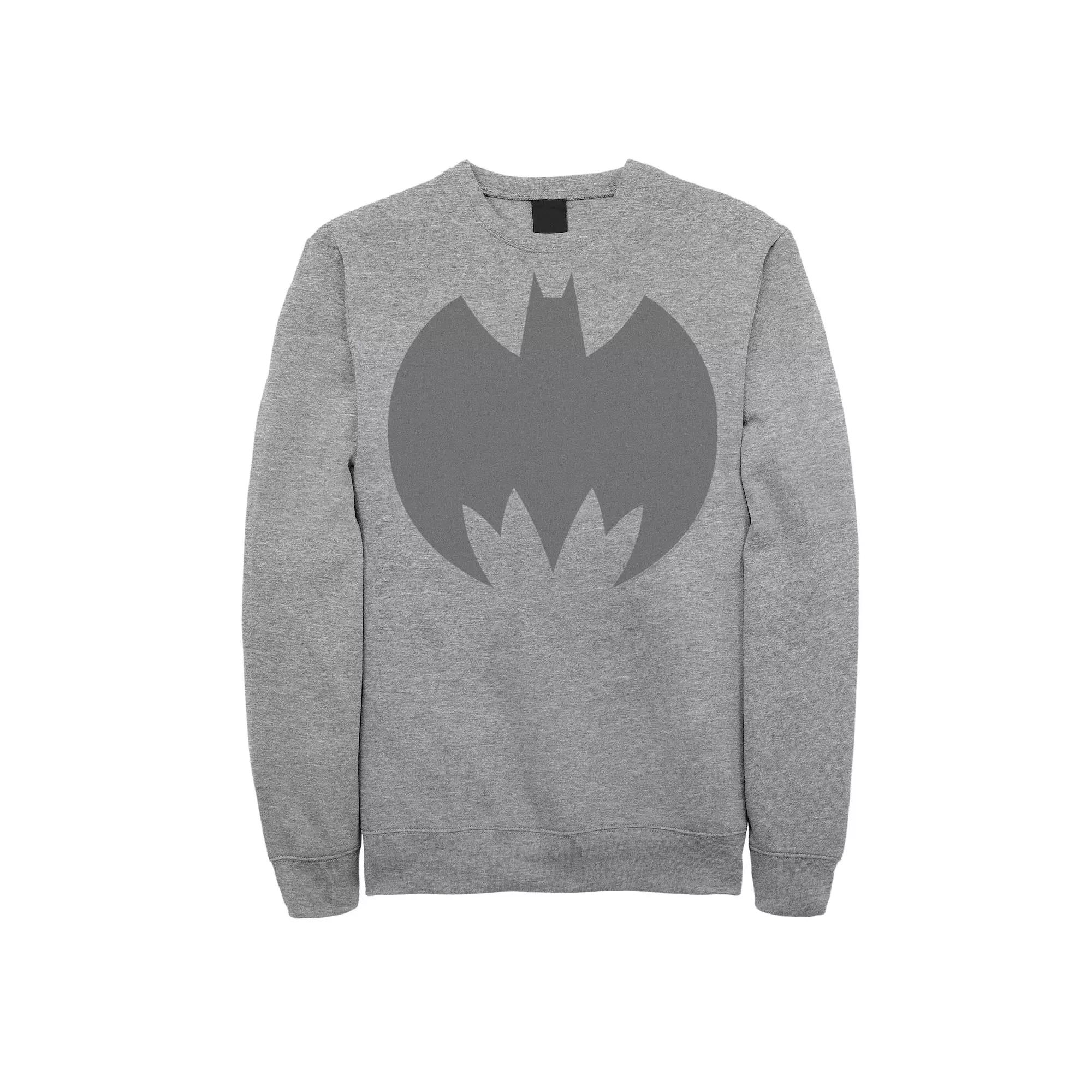 Men's DC Comics Batman Large Chest Logo Sweatshirt, Athletic Grey Product Image