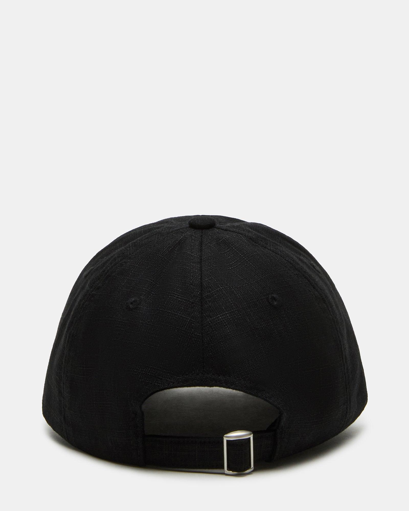 LINEN BASEBALL CAP BLACK Female Product Image
