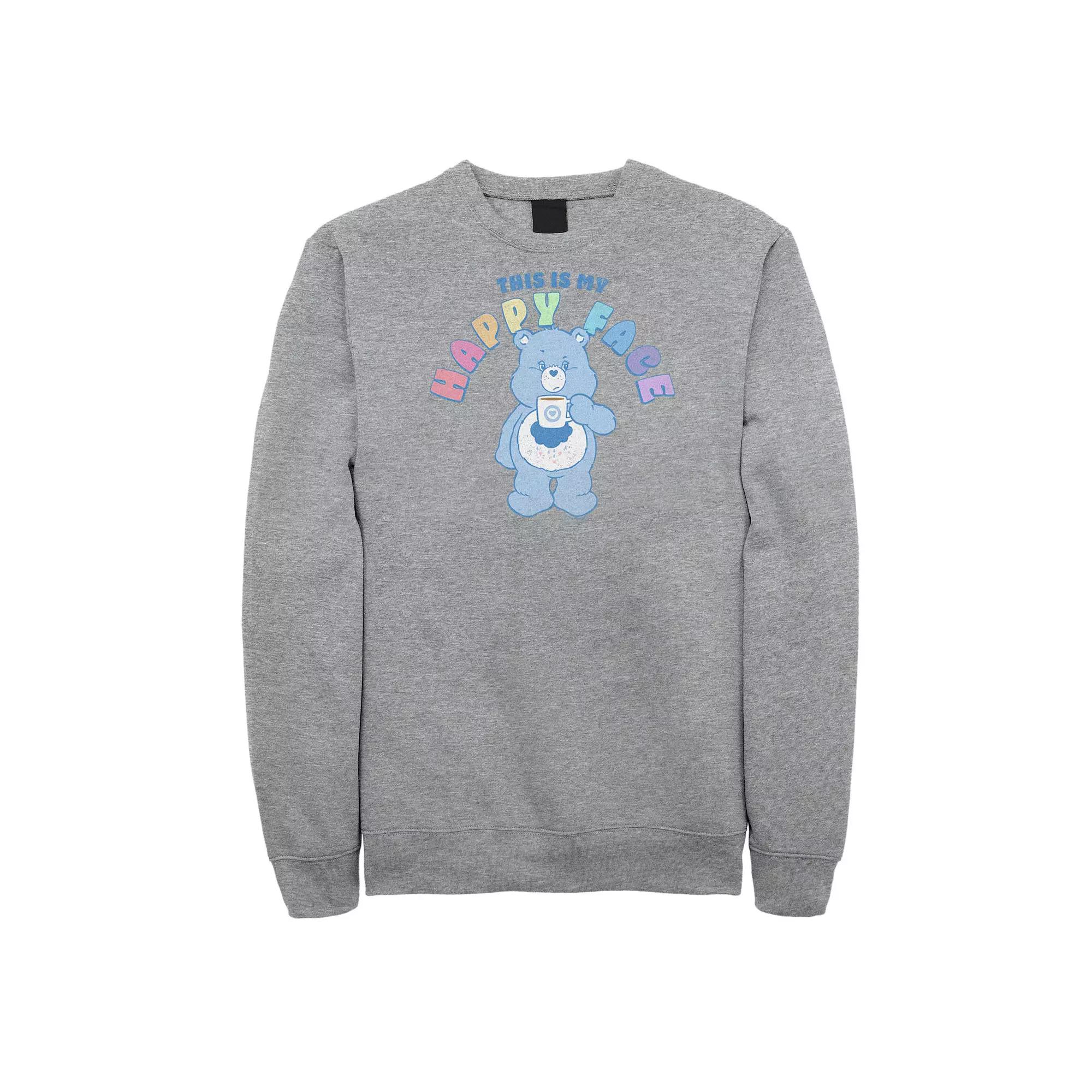 Big & Tall Care Bears This Is My Happy Face Fleece Sweatshirt, Men's,  Product Image