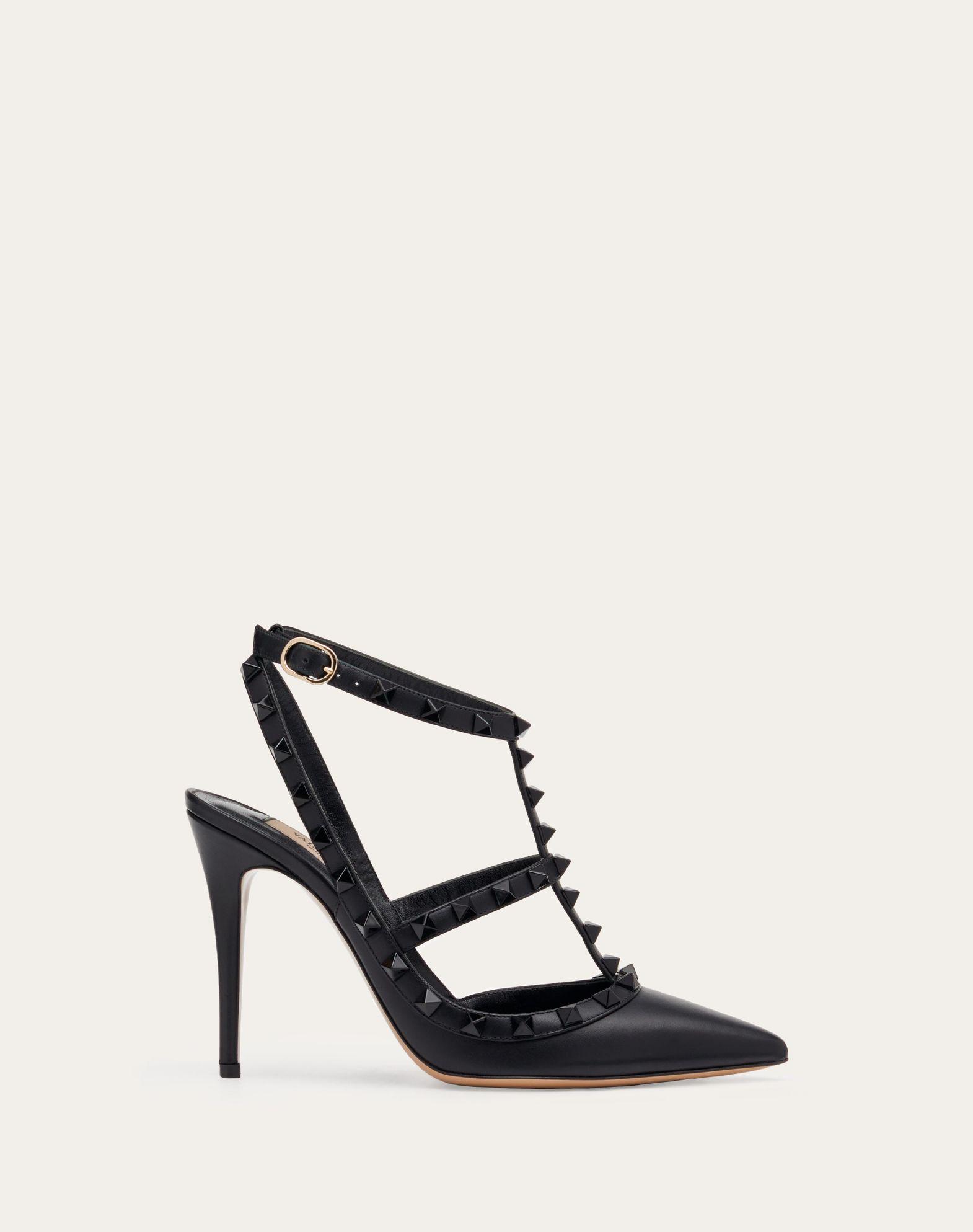 Rockstud Ankle Strap Pump With Tonal Studs 100  Mm Product Image