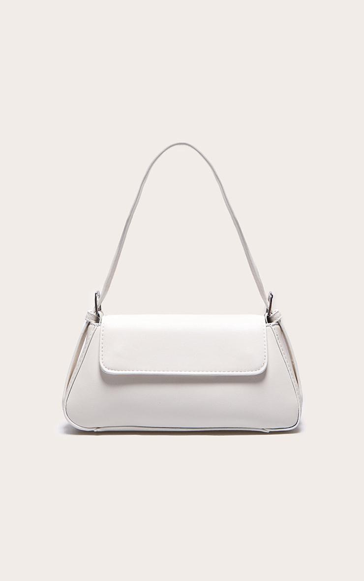 White Trapeze Simple Shoulder Bag Product Image