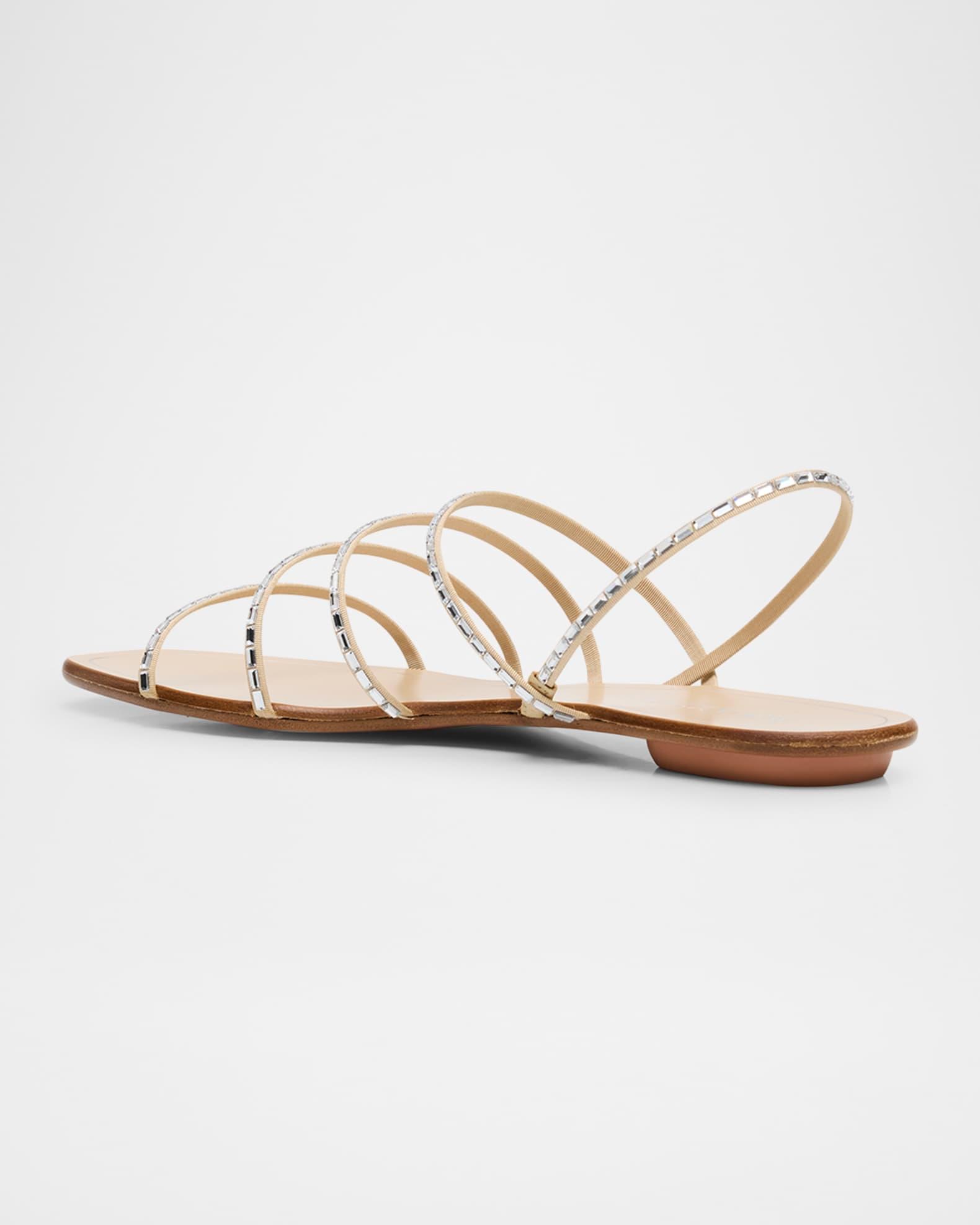 Crystal Strappy Flat Summer Sandals Product Image