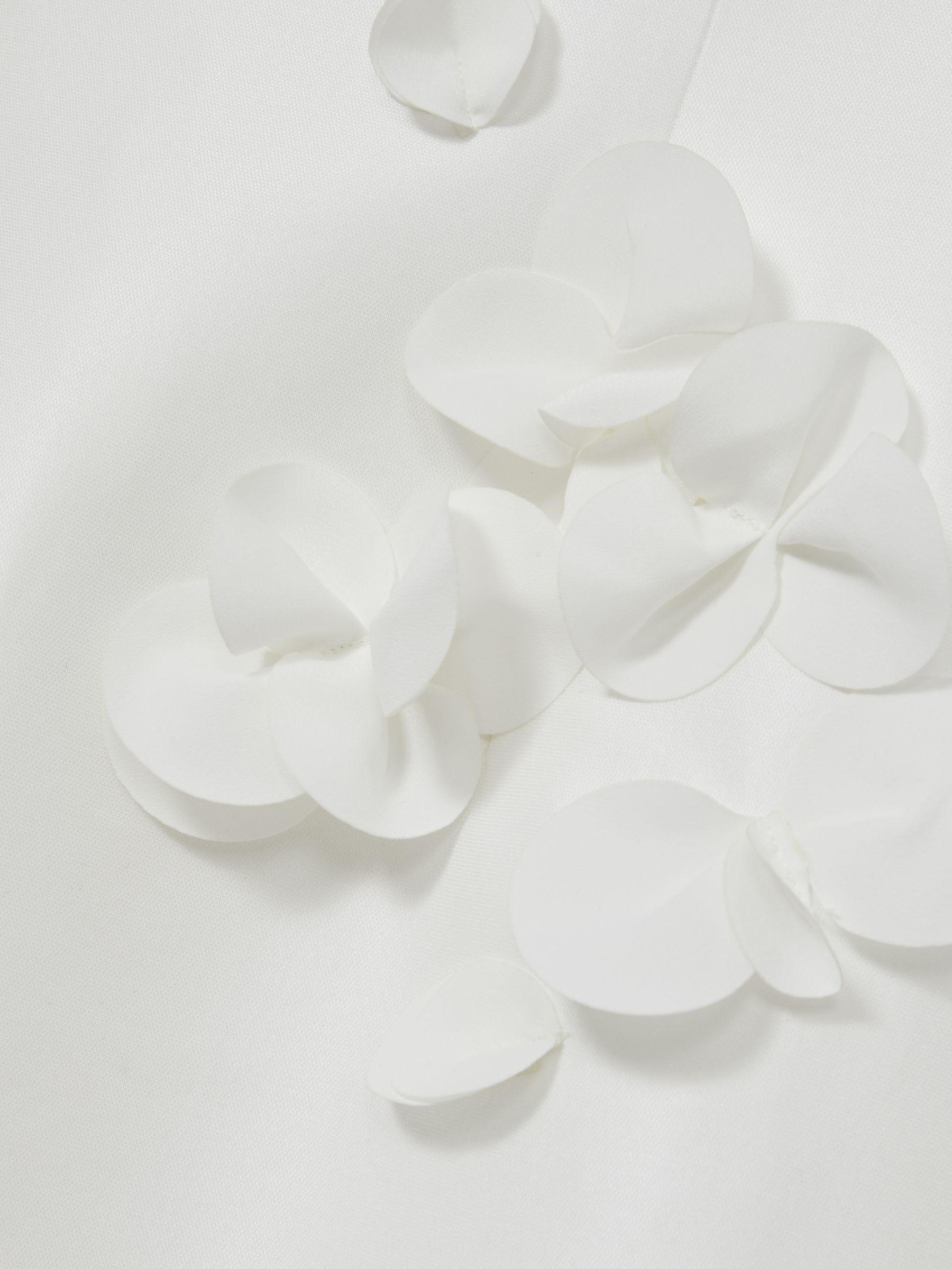 Acler Ivory Petal Detail Fitted Midi Dress in Ivory Product Image