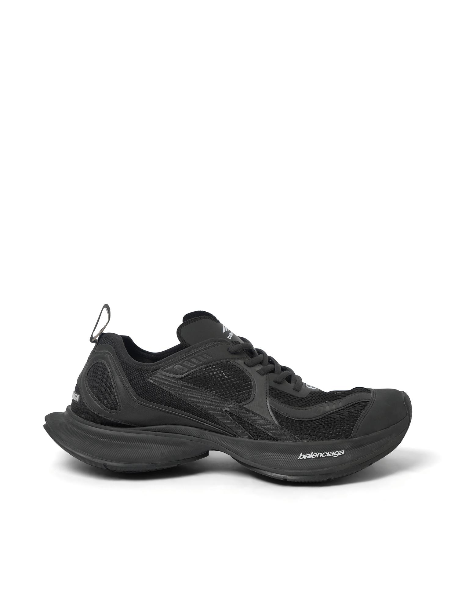 BALENCIAGA Black Mesh And Rubber Circuit Sneakers Product Image