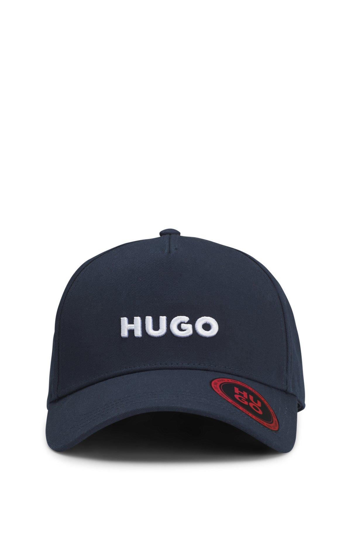 HUGO - Cotton-twill cap with cropped logo print - Dark Blue Product Image