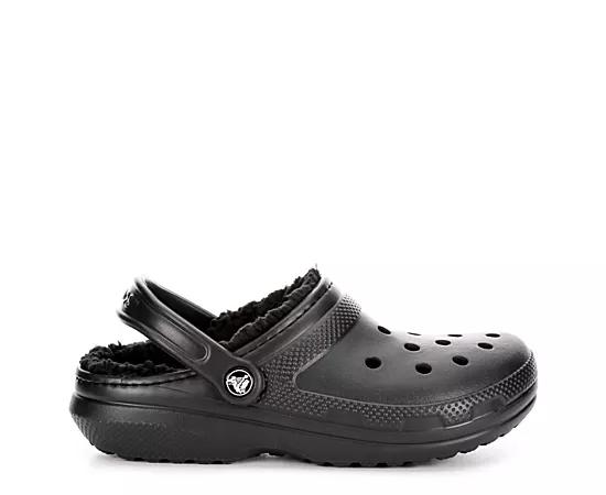 Crocs Womens Crocs Classic Lined Clogs - Womens Shoes Black/Black Product Image
