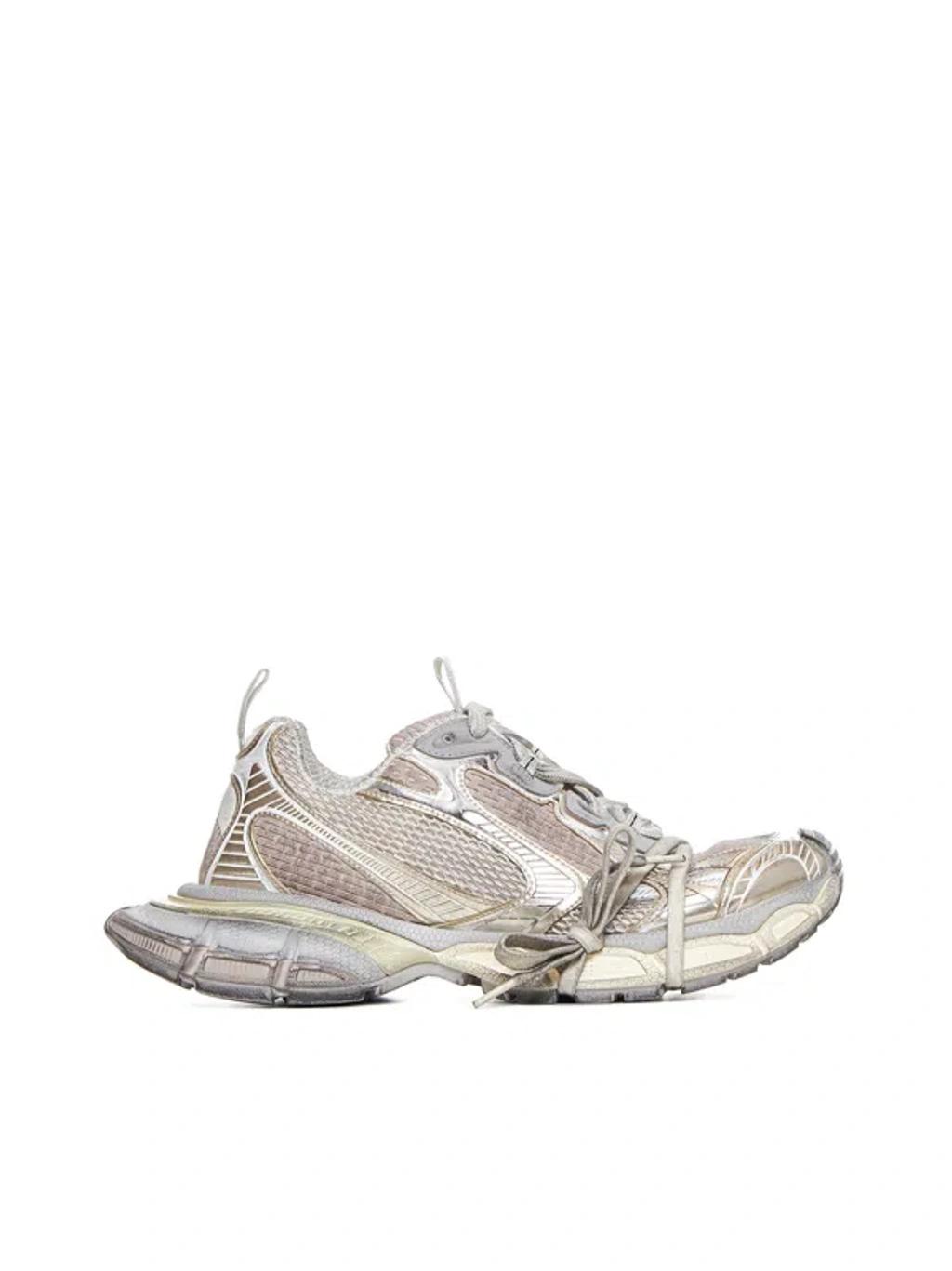 BALENCIAGA Mens Cream Comb 3xl Logo-embossed Mesh Low-top Trainers Product Image