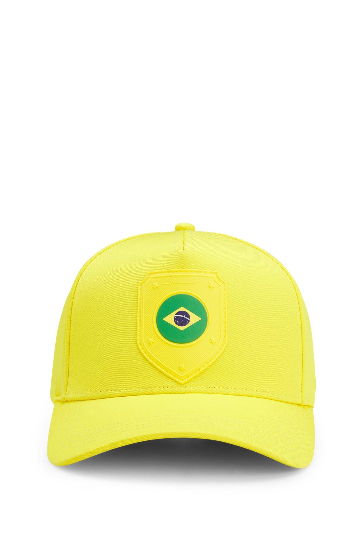 Logo cap in lustrous twill with country-flag badge Product Image