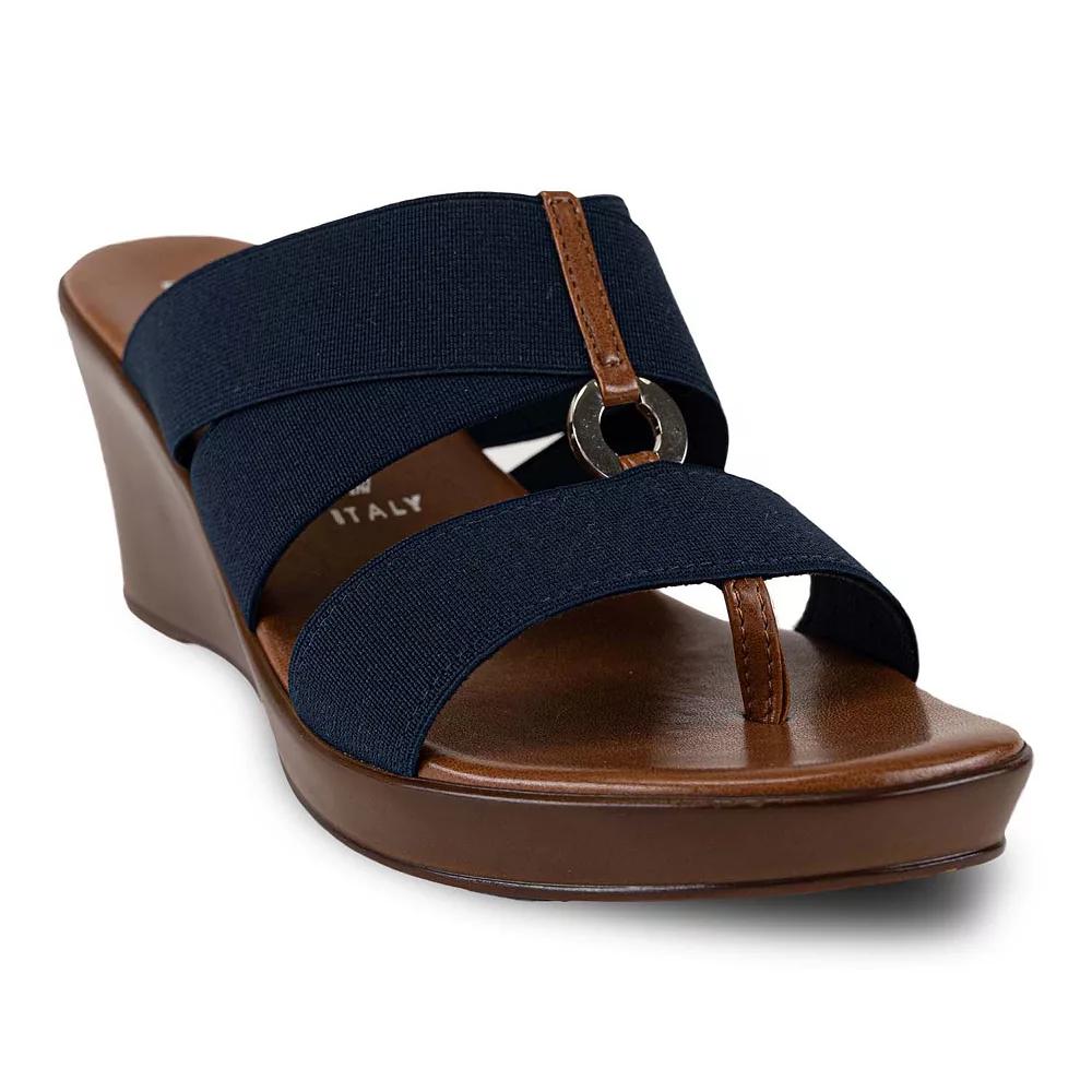 Italian Shoemakers Celsi Womens Wedge Sandals Blue Product Image