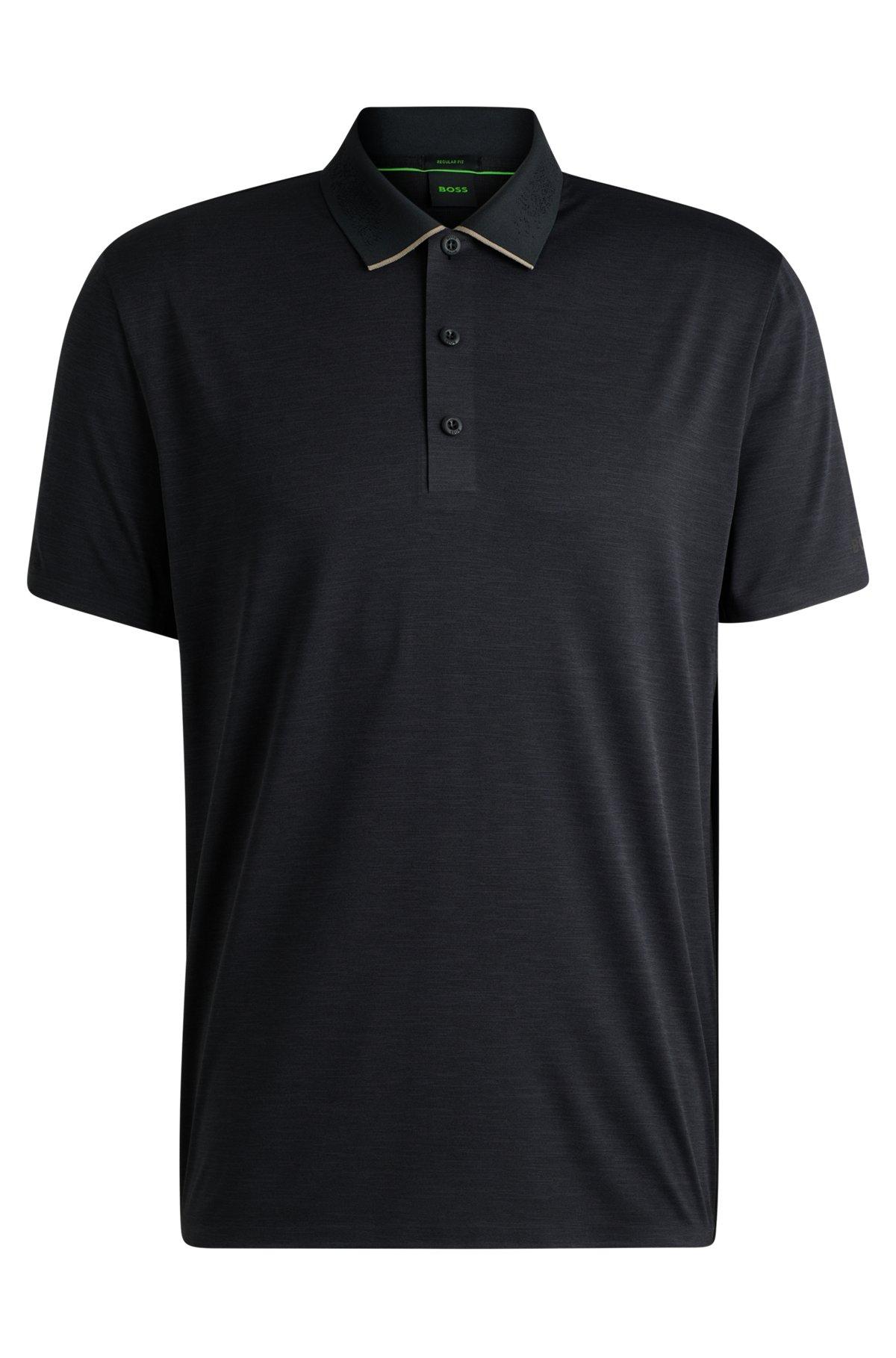 Quick-dry stretch-jersey polo shirt with logo detail Product Image